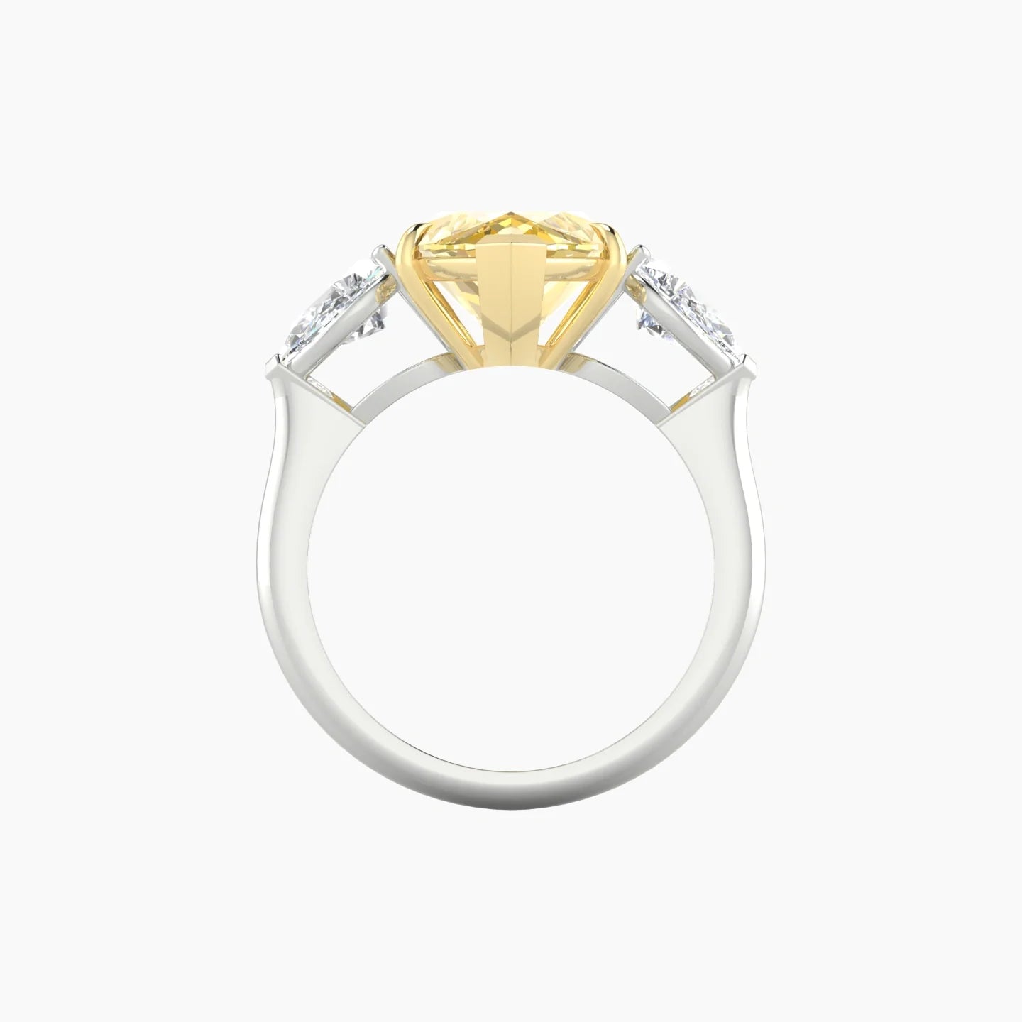 Simple Pear Trilogy | 18k White & Yellow Gold 5 ct Marquise Cut Ring