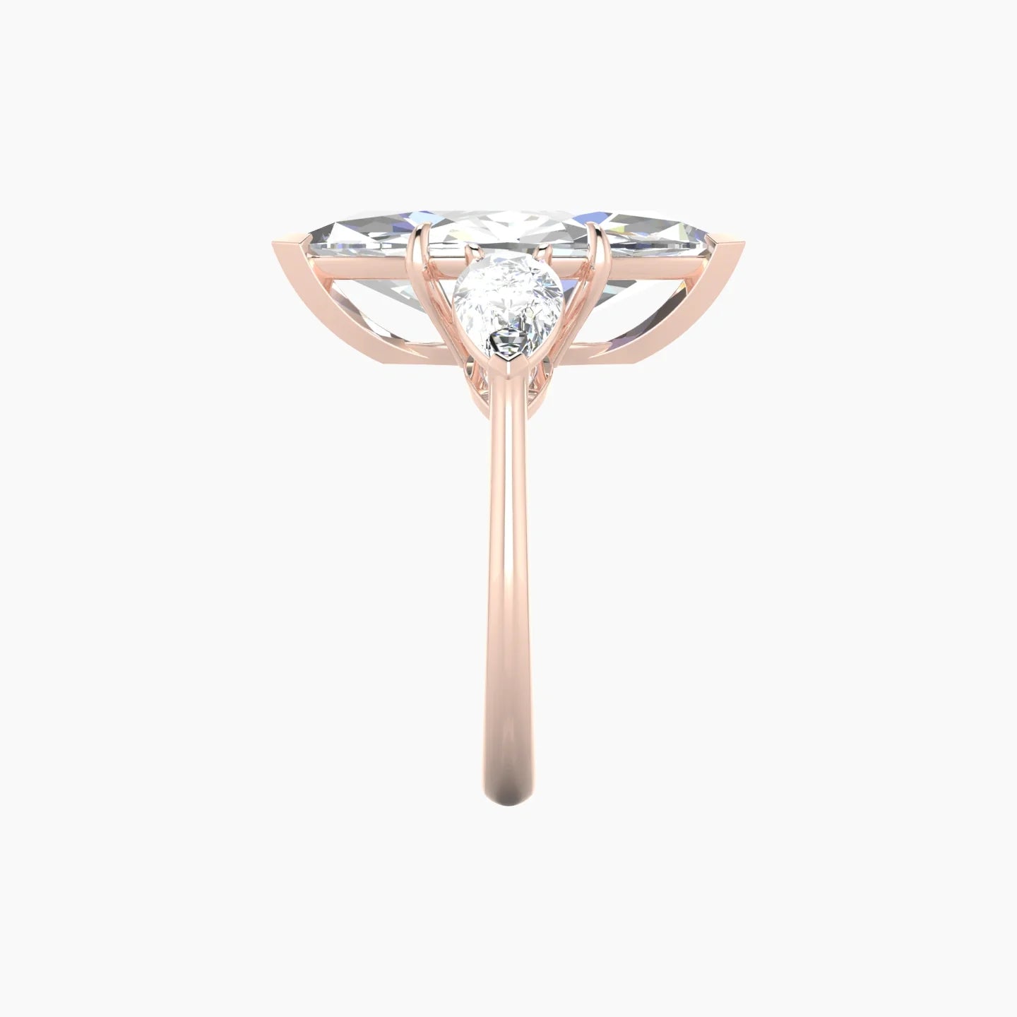 Simple Pear Trilogy | 18k Rose Gold 5 ct Marquise Cut Ring