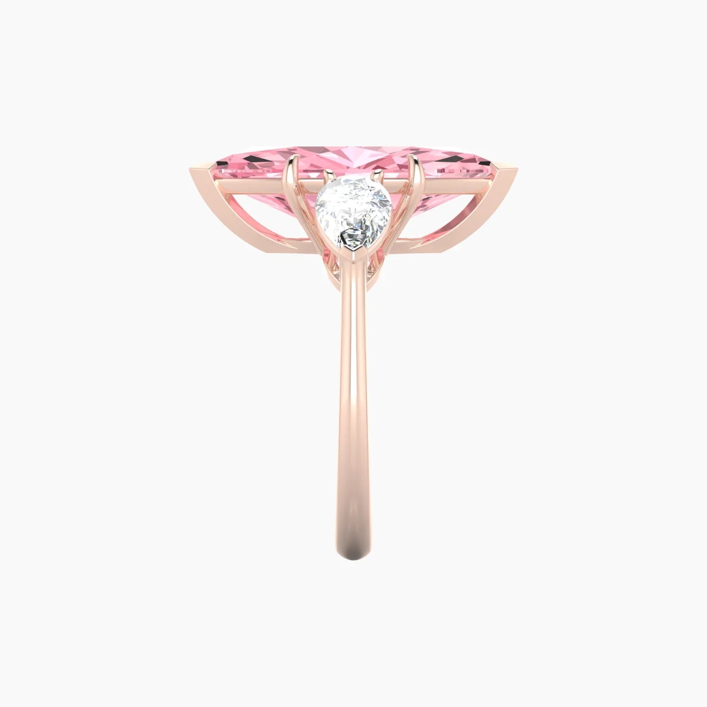 Simple Pear Trilogy | 18k Rose Gold 5 ct Marquise Cut Ring