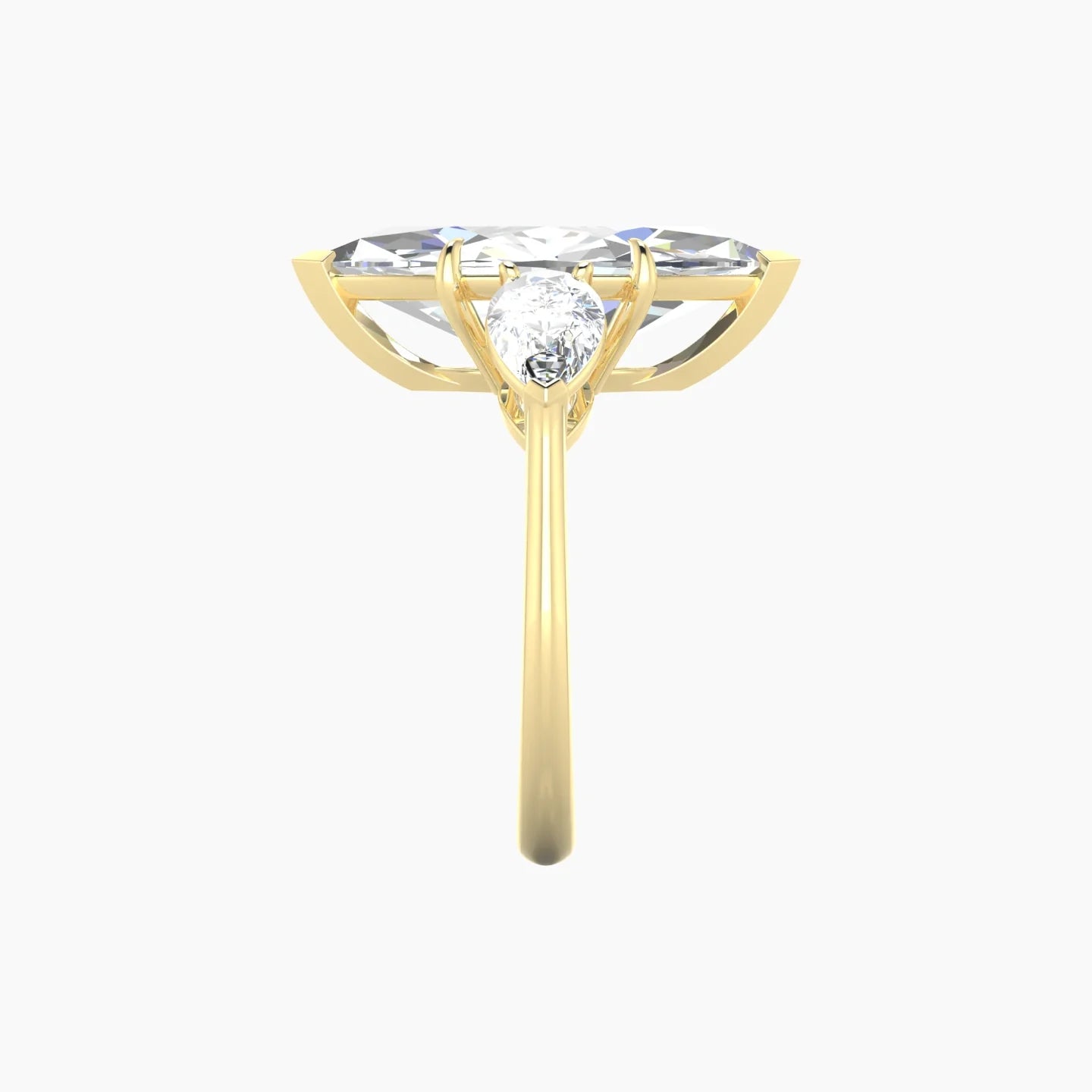 Simple Pear Trilogy | 18k Yellow Gold 5 ct Marquise Cut Ring