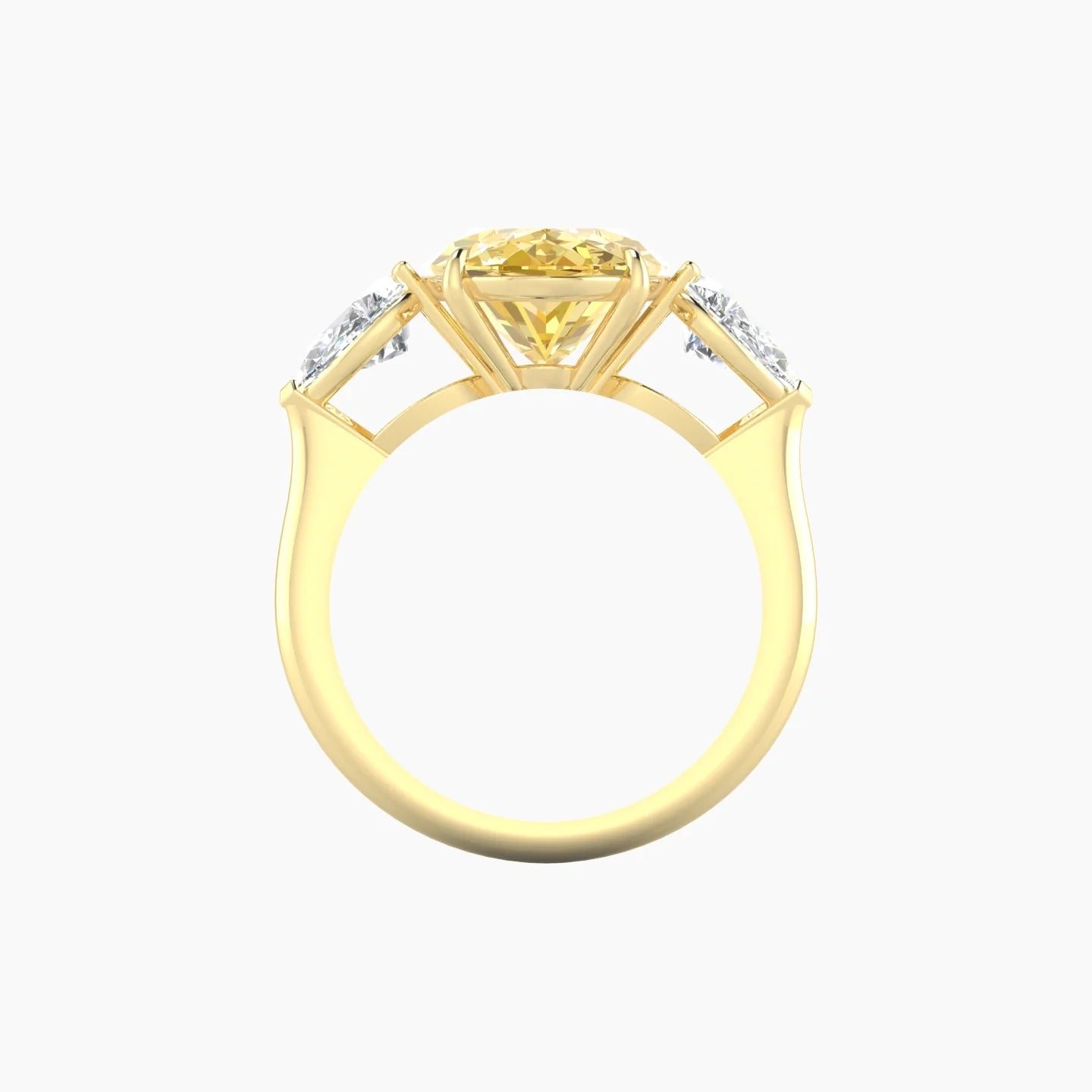 Simple Pear Trilogy | 18k Yellow Gold 5 ct Oval Cut Ring