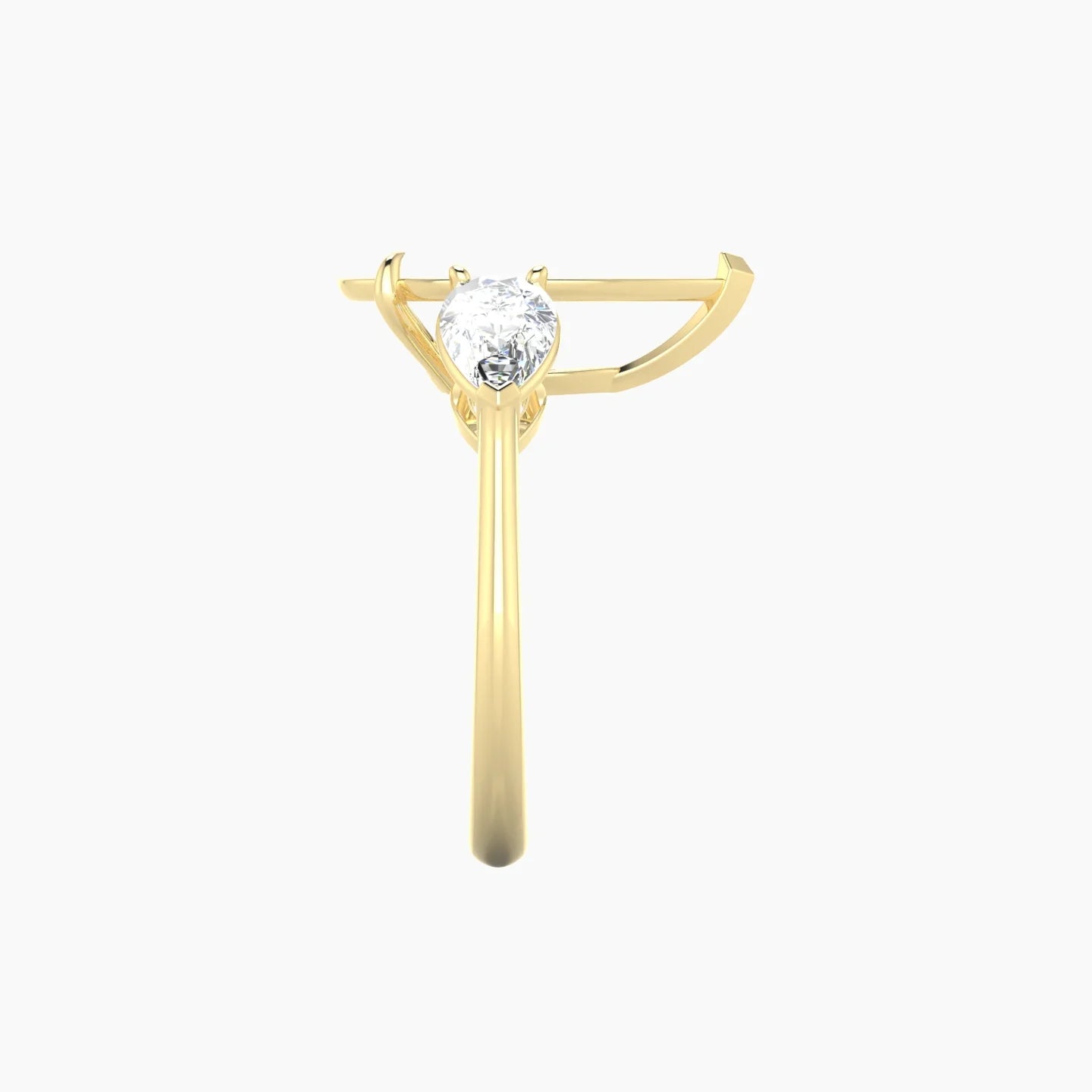 Simple Pear Trilogy | 18k Yellow Gold 5-7.99 ct Pear Cut Ring Setting