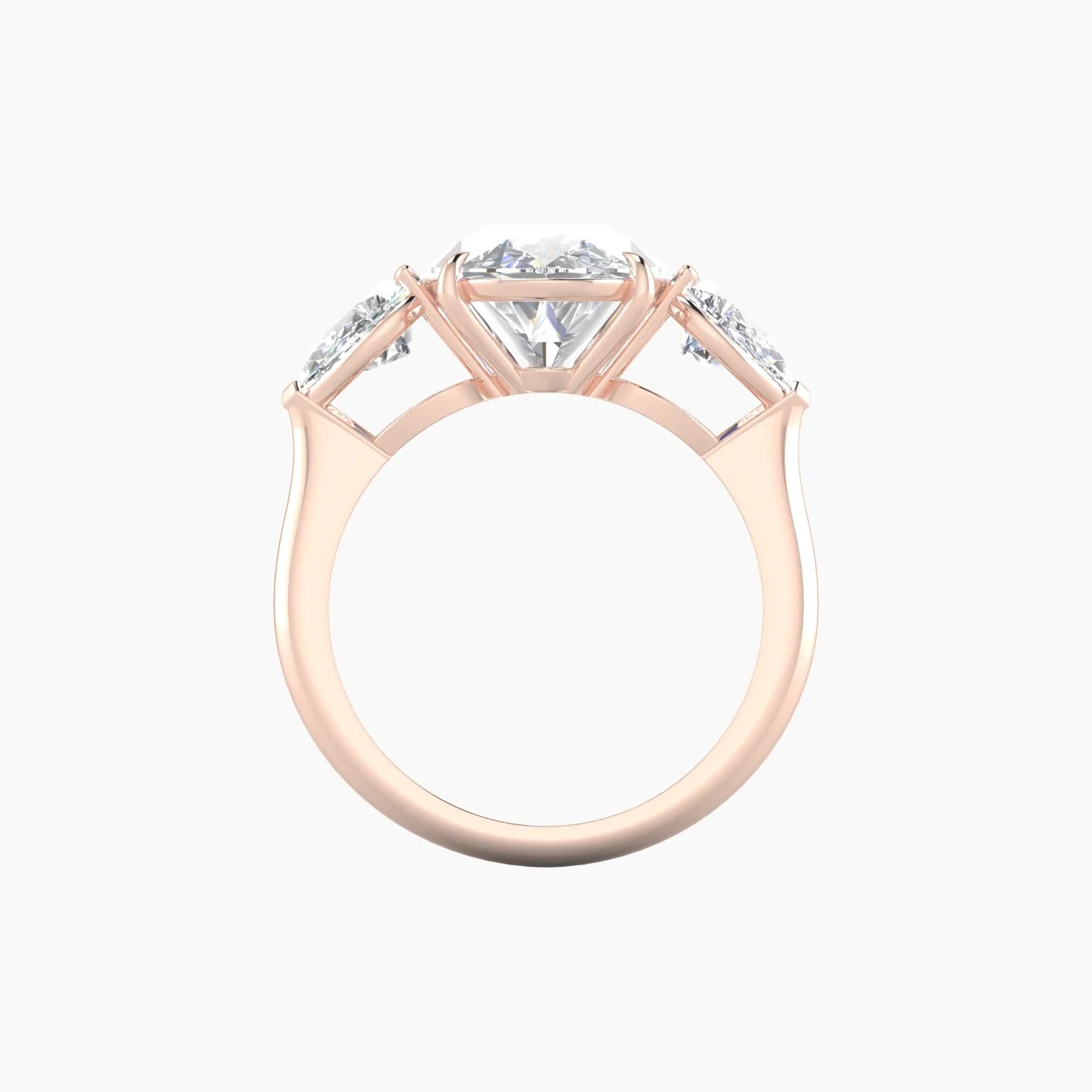 Simple Pear Trilogy | 18k Rose Gold 5 ct Pear Cut Ring
