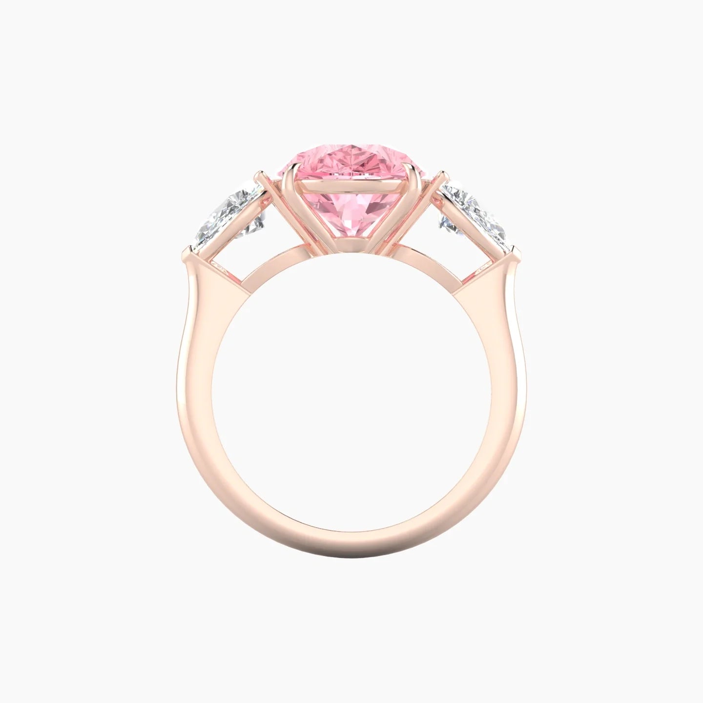 Simple Pear Trilogy | 18k Rose Gold 5 ct Pear Cut Ring