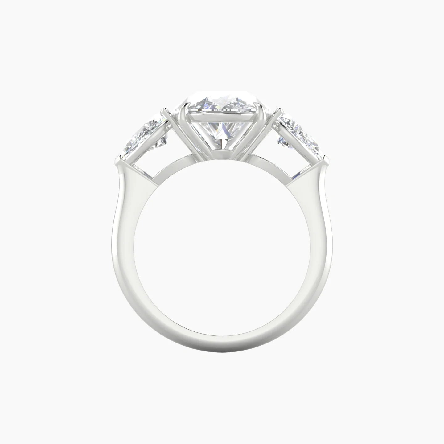 Simple Pear Trilogy | 18k White Gold 5 ct Pear Cut Ring