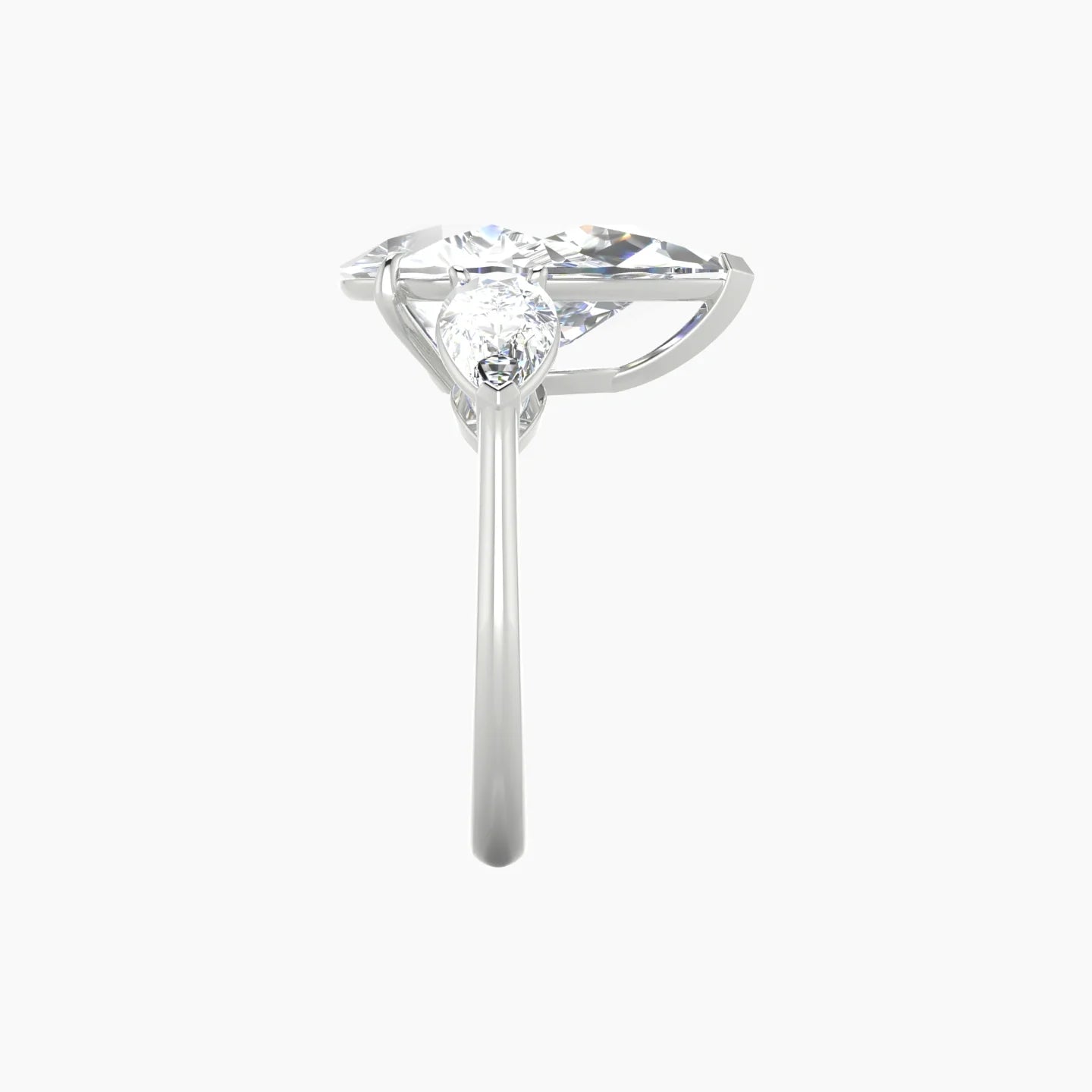Simple Pear Trilogy | 18k White Gold 5 ct Pear Cut Ring