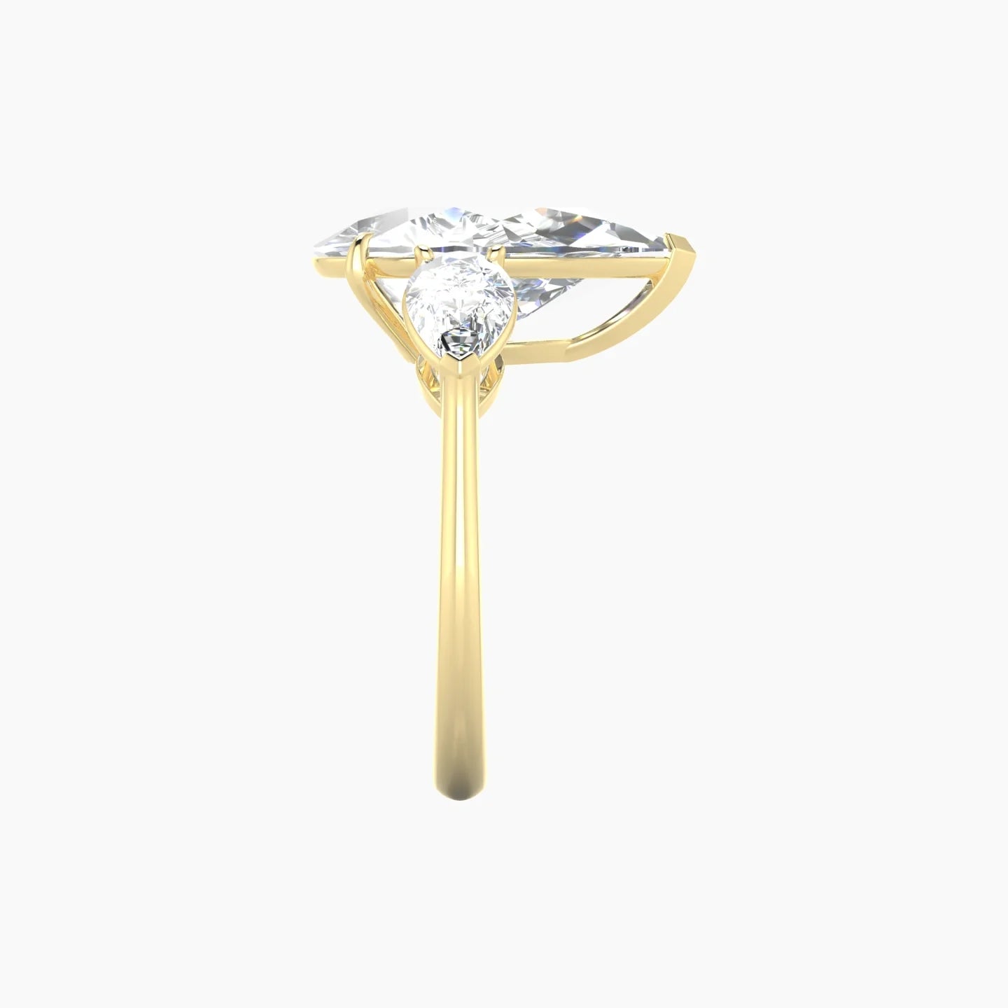 Simple Pear Trilogy | 18k Yellow Gold 5 ct Pear Cut Ring