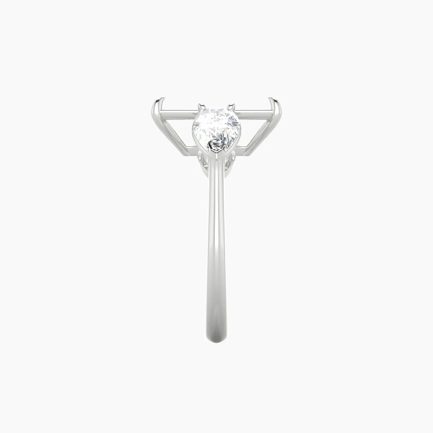 Simple Pear Trilogy | 18k White Gold 5-7.99 ct Radiant Cut Ring Setting
