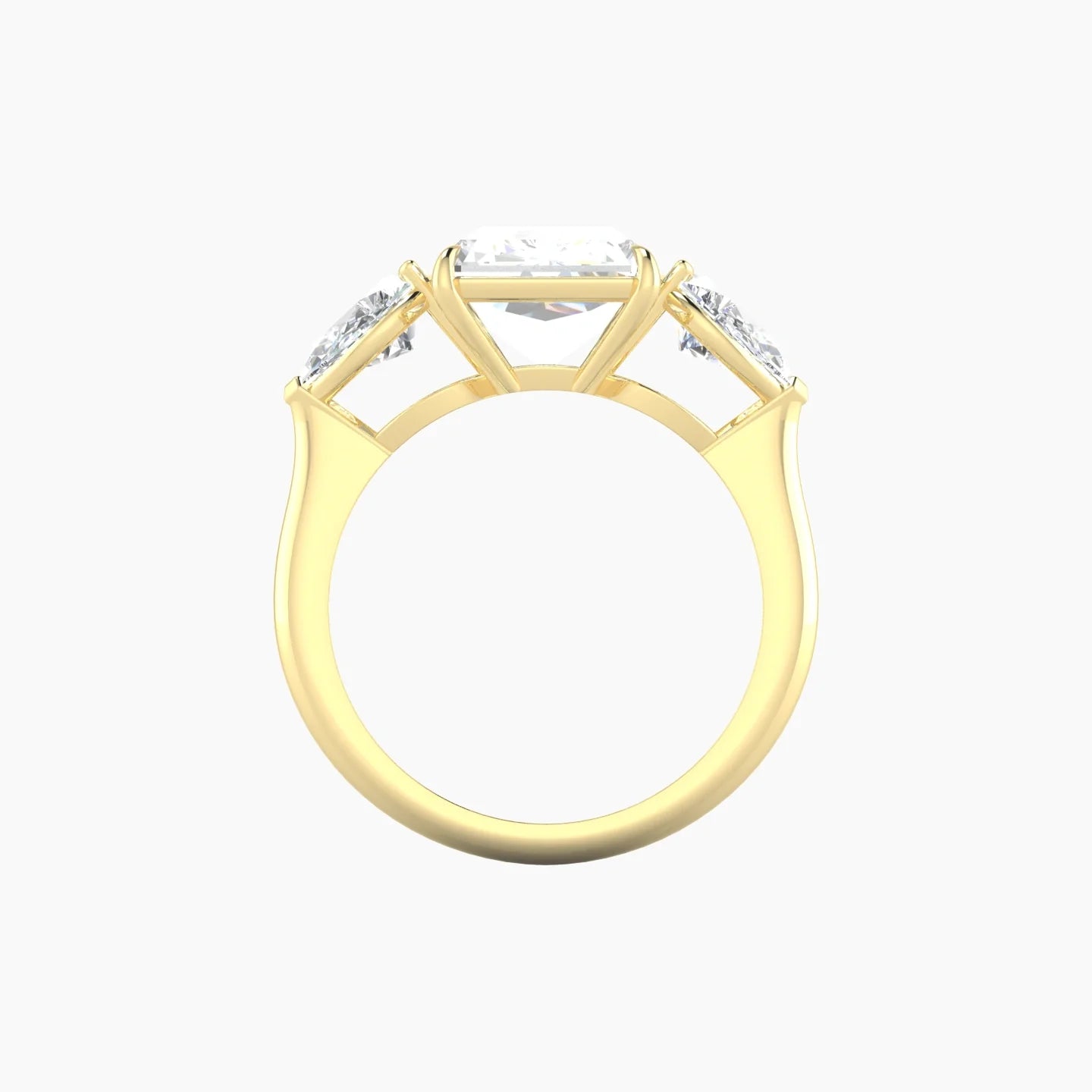 Simple Pear Trilogy | 18k Yellow Gold 5 ct Radiant Cut Ring