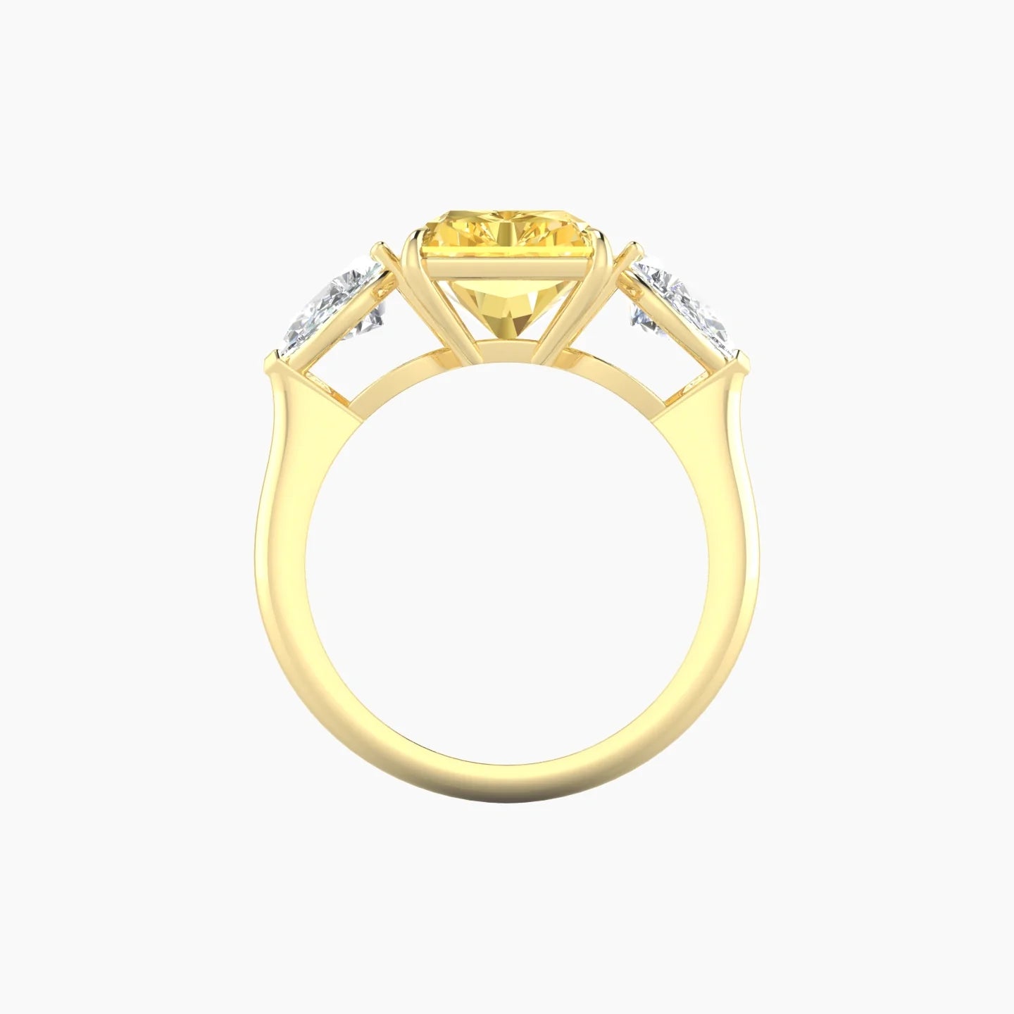 Simple Pear Trilogy | 18k Yellow Gold 5 ct Radiant Cut Ring