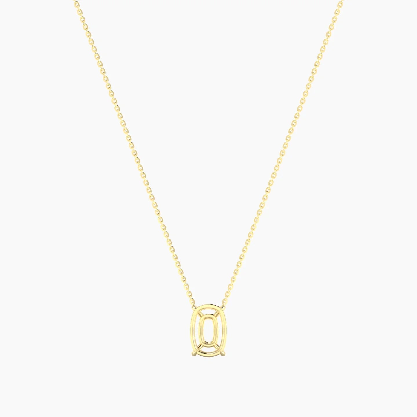 Solitaire | 18k Yellow Gold 3-4.99 ct Cushion Cut Pendant Setting