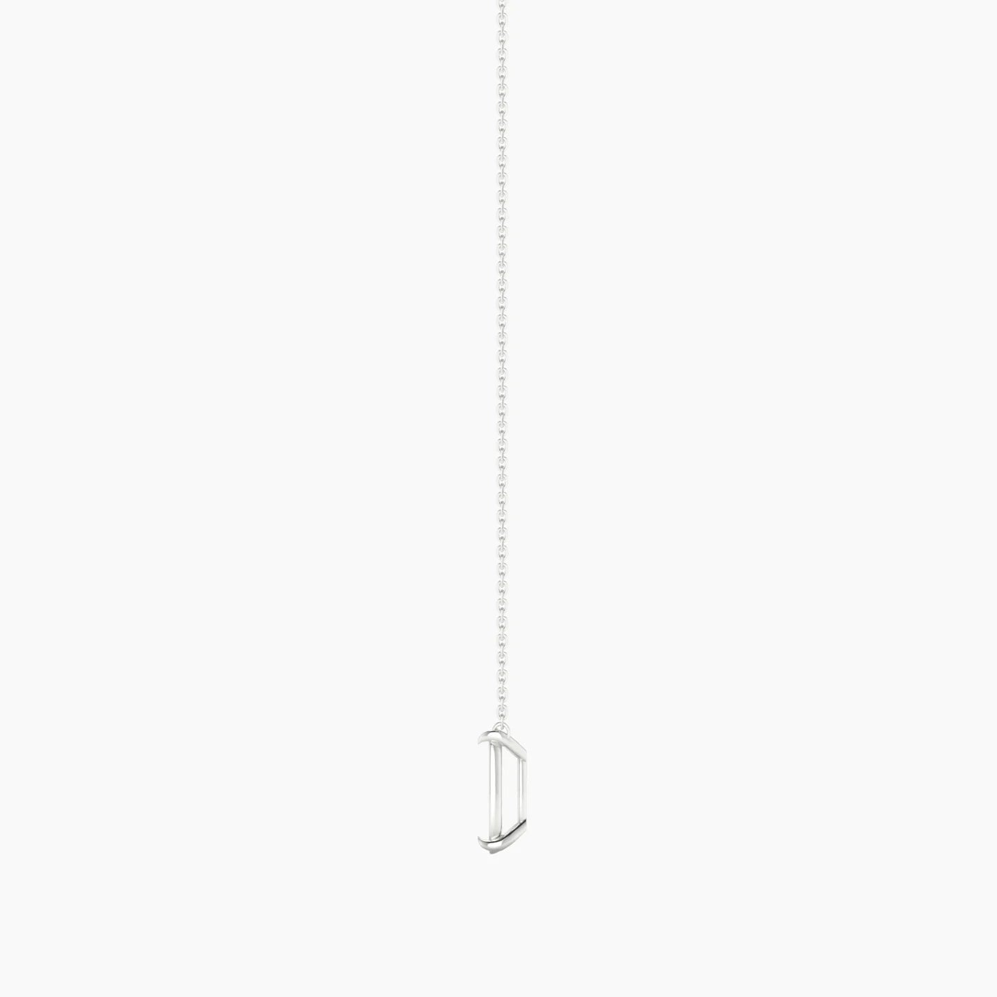Solitaire | 18k White Gold 3-4.99 ct Cushion Cut Pendant Setting