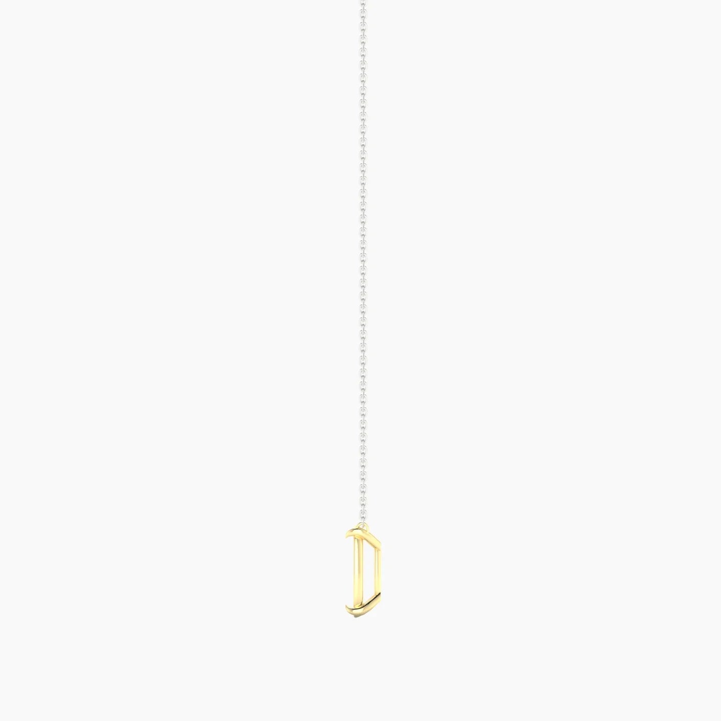 Solitaire | 18k White & Yellow Gold 3-4.99 ct Cushion Cut Pendant Setting