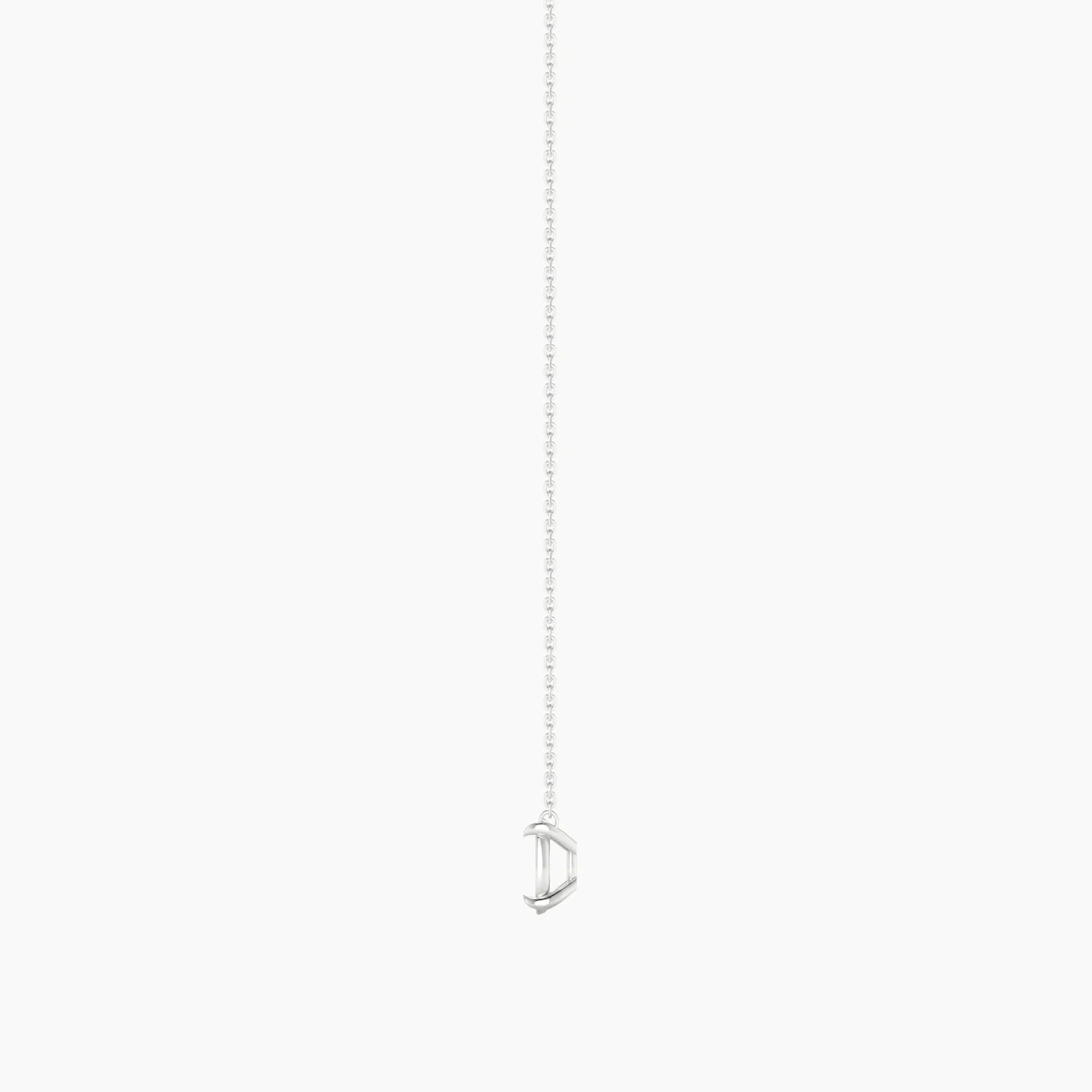 Solitaire | 18k White Gold 3-4.99 ct Cushion Cut Pendant Setting
