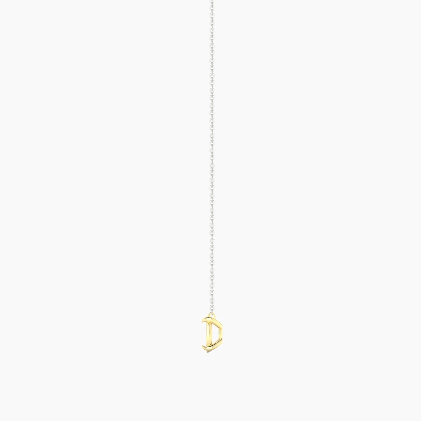 Solitaire | 18k White & Yellow Gold 3-4.99 ct Cushion Cut Pendant Setting