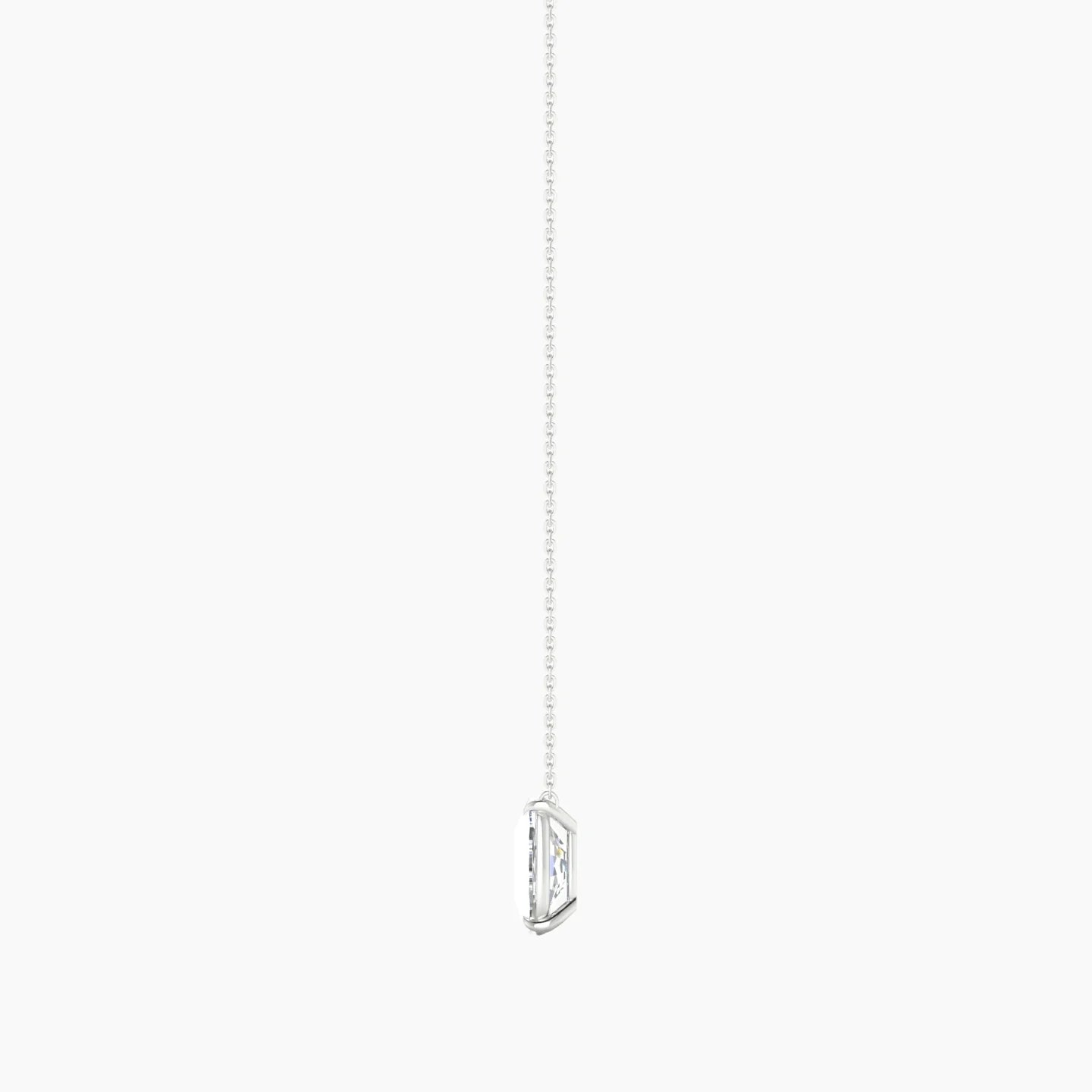 Solitaire | 18k White Gold 3 ct Lab Diamond Cushion Cut Pendant