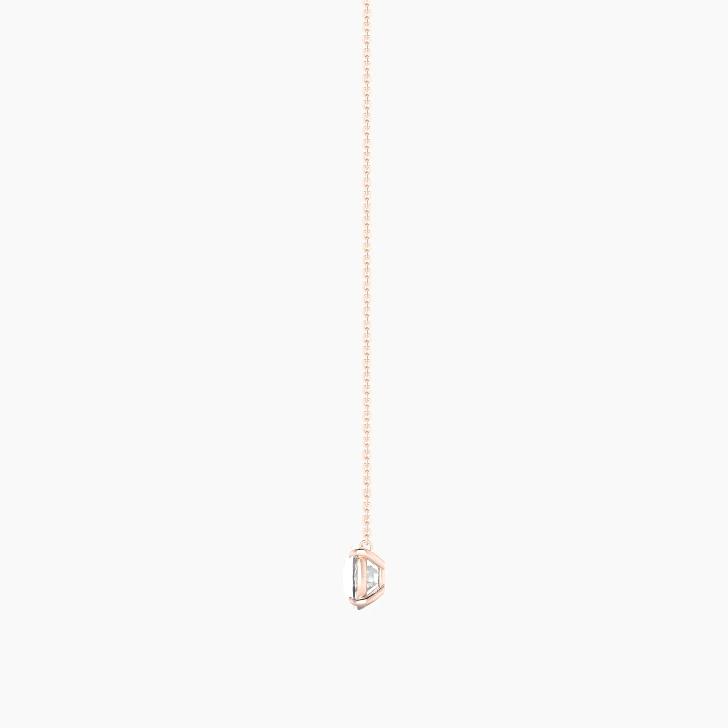 Solitaire | 18k Rose Gold 3 ct Lab Diamond Cushion Cut Pendant