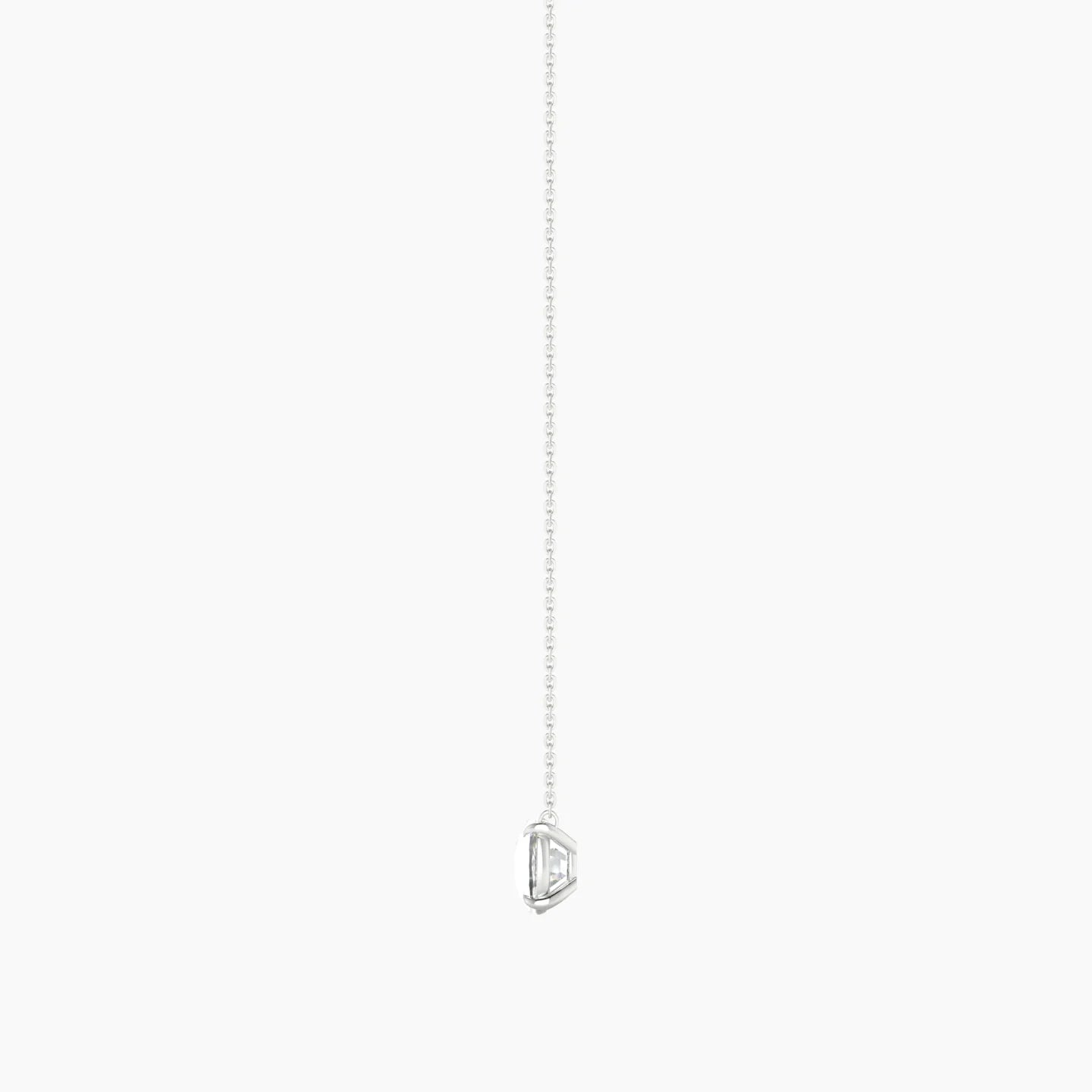 Solitaire | 18k White Gold 3 ct Lab Diamond Cushion Cut Pendant