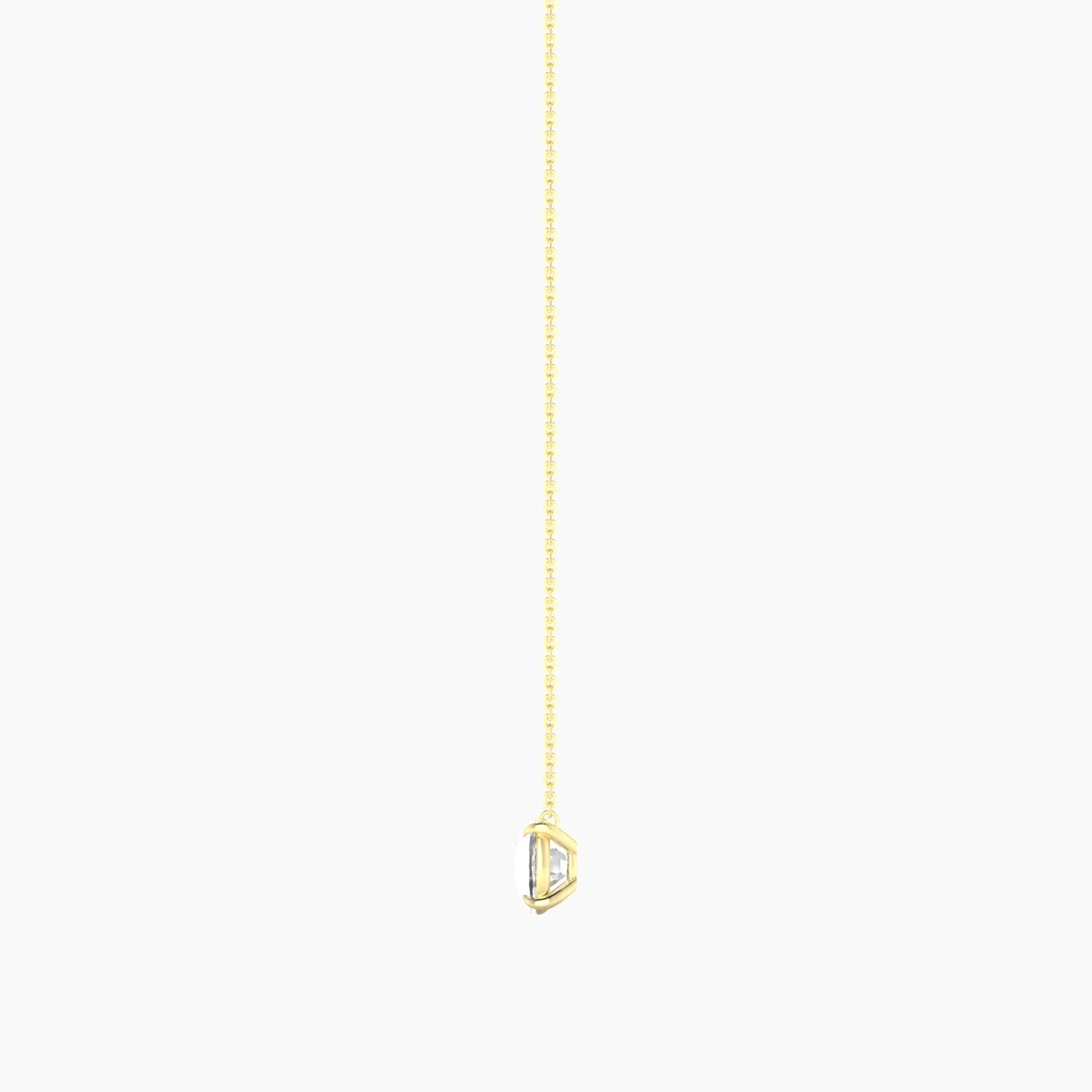 Solitaire | 18k Yellow Gold 3 ct Lab Diamond Cushion Cut Pendant