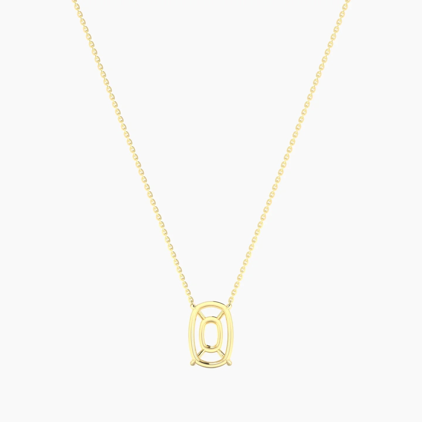 Solitaire | 18k Yellow Gold 5-7.99 ct Cushion Cut Pendant Setting