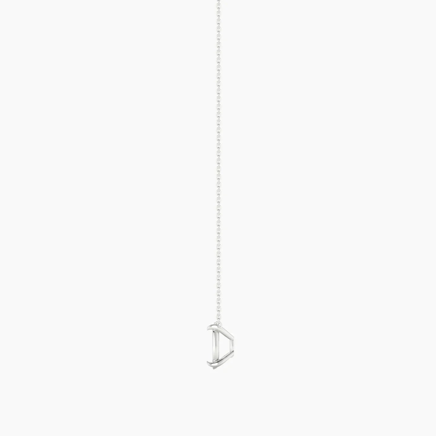 Solitaire | 18k White Gold 5-7.99 ct Cushion Cut Pendant Setting