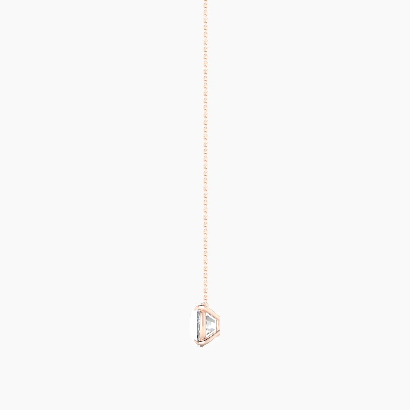 Solitaire | 18k Rose Gold 5 ct Lab Diamond Cushion Cut Pendant