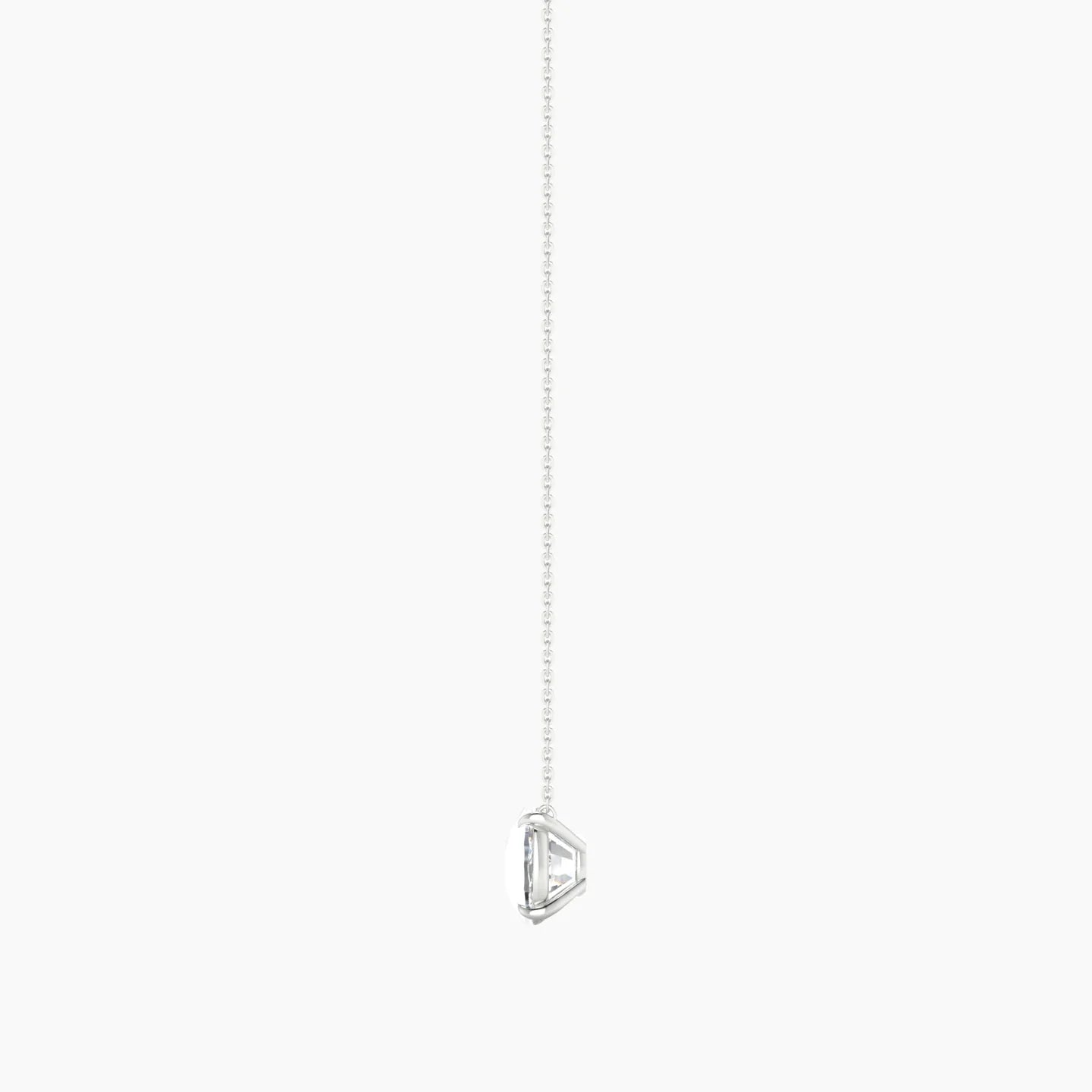 Solitaire | 18k White Gold 5 ct Lab Diamond Cushion Cut Pendant