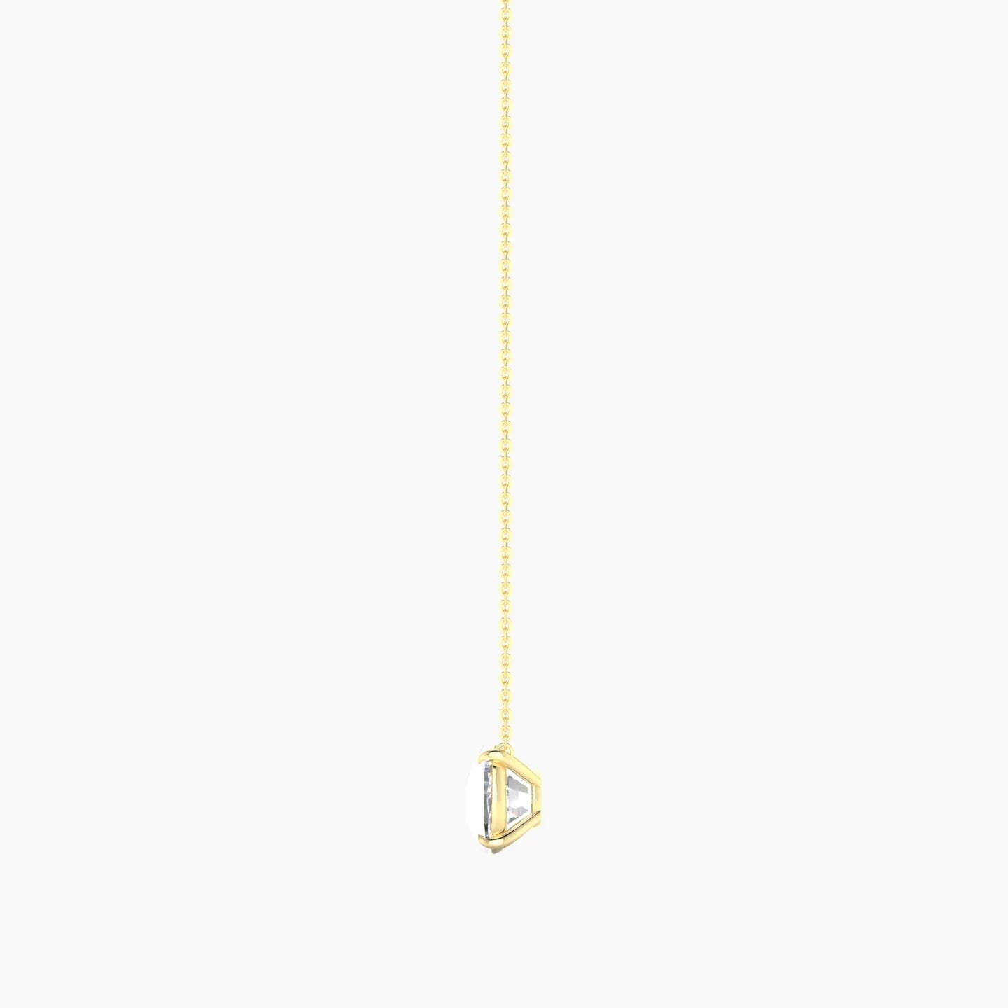 Solitaire | 18k Yellow Gold 5 ct Lab Diamond Cushion Cut Pendant