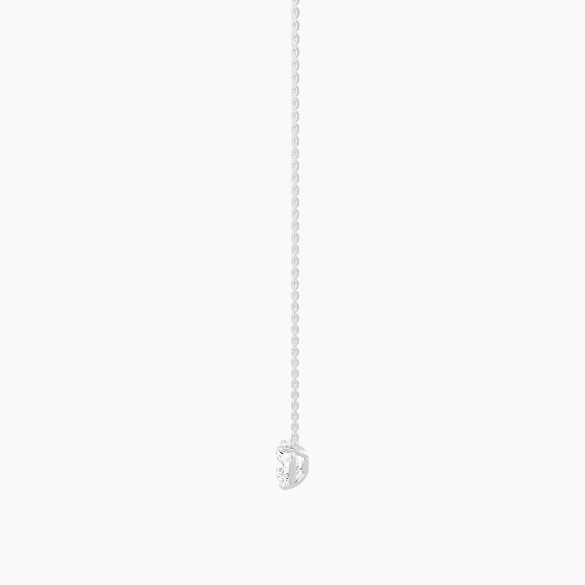 Solitaire | 18k White Gold 1 ct White Lab Diamond Heart Pendant