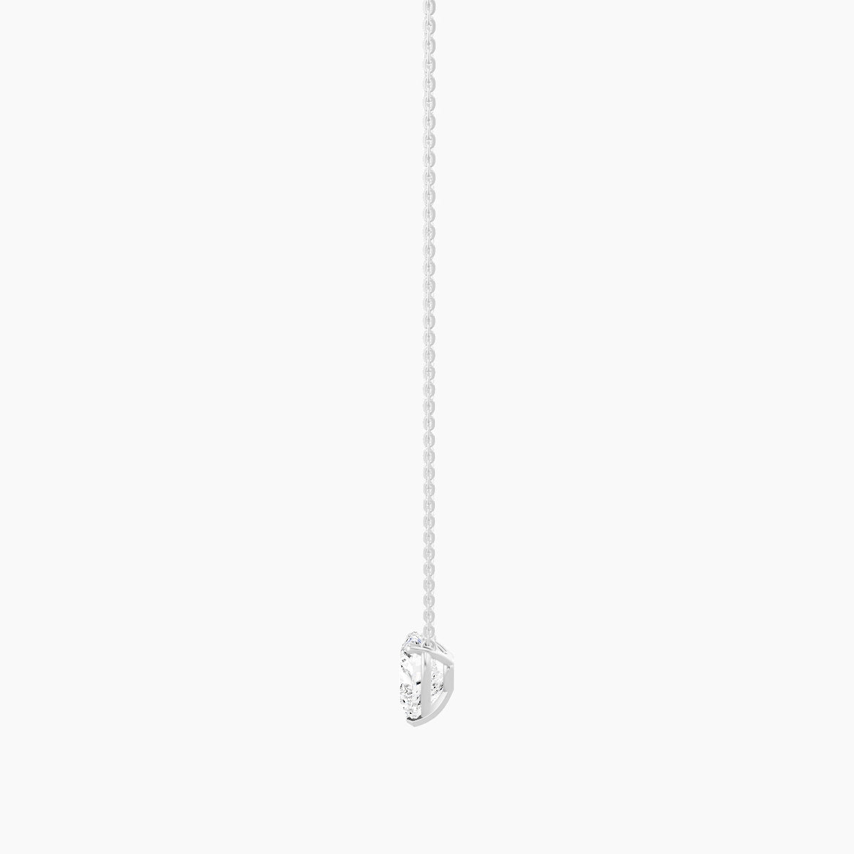 Solitaire | 18k White Gold 2 ct White Lab Diamond Heart Pendant