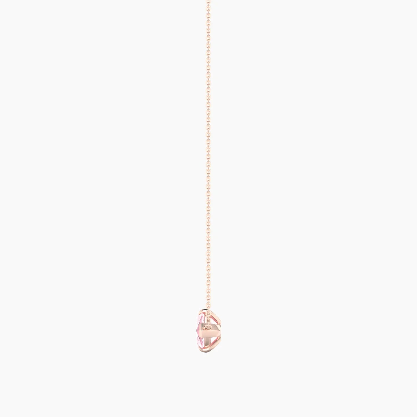 Solitaire | 18k Rose Gold 3 ct Pink Lab Diamond Marquise Cut Pendant