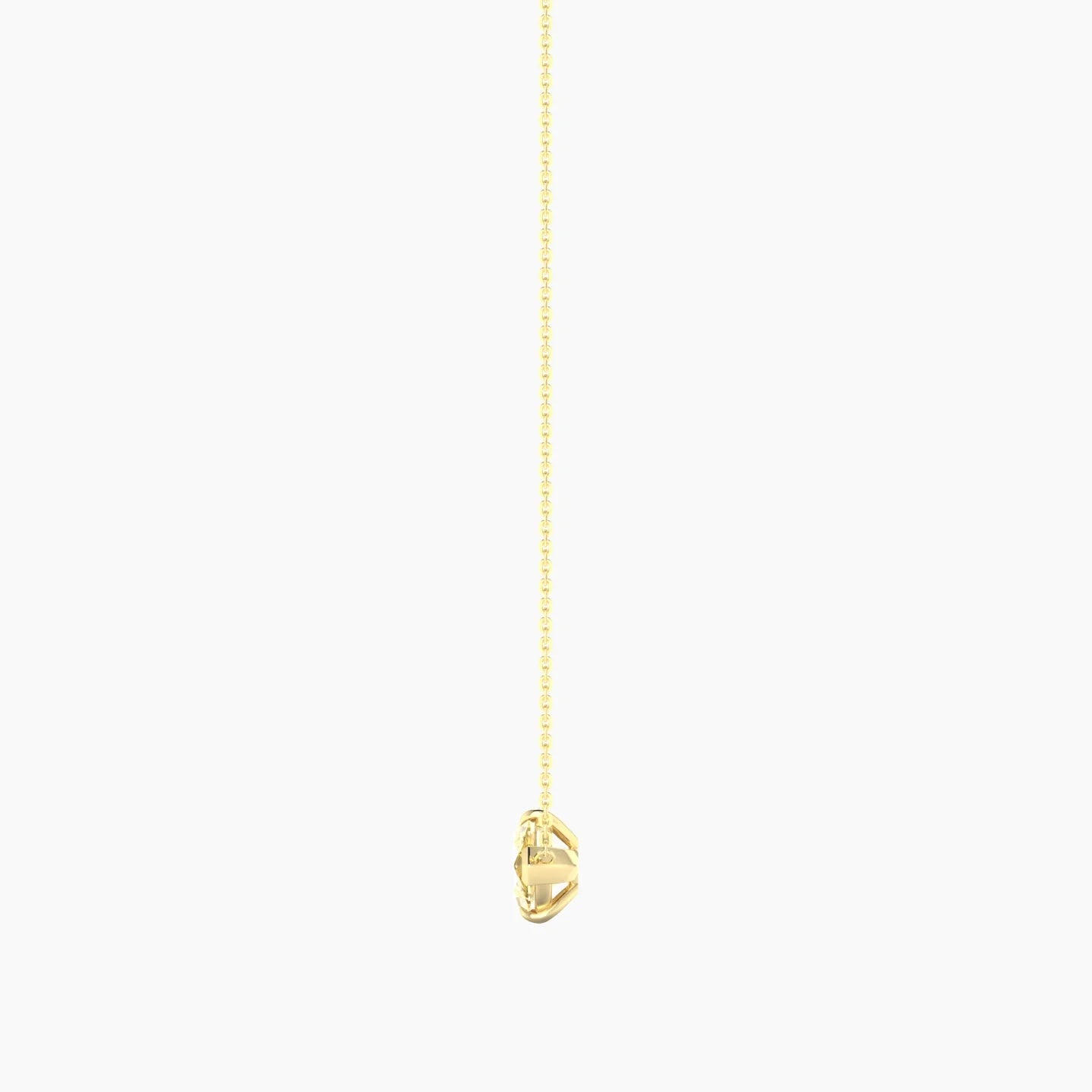 Solitaire | 18k Yellow Gold 3 ct Yellow Lab Diamond Marquise Cut Pendant