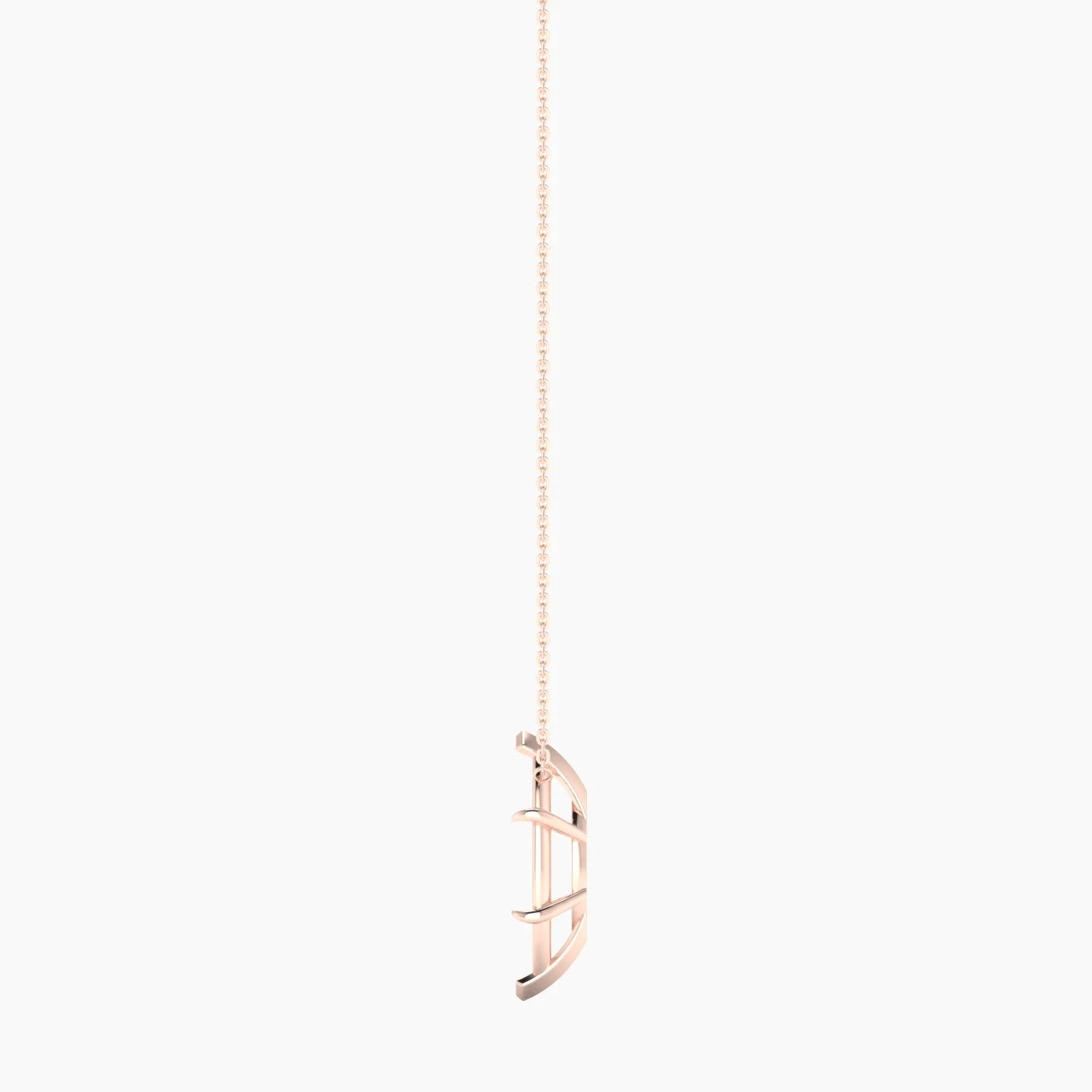 Solitaire | 18k Rose Gold 5-7.99 ct Marquise Cut Pendant Setting