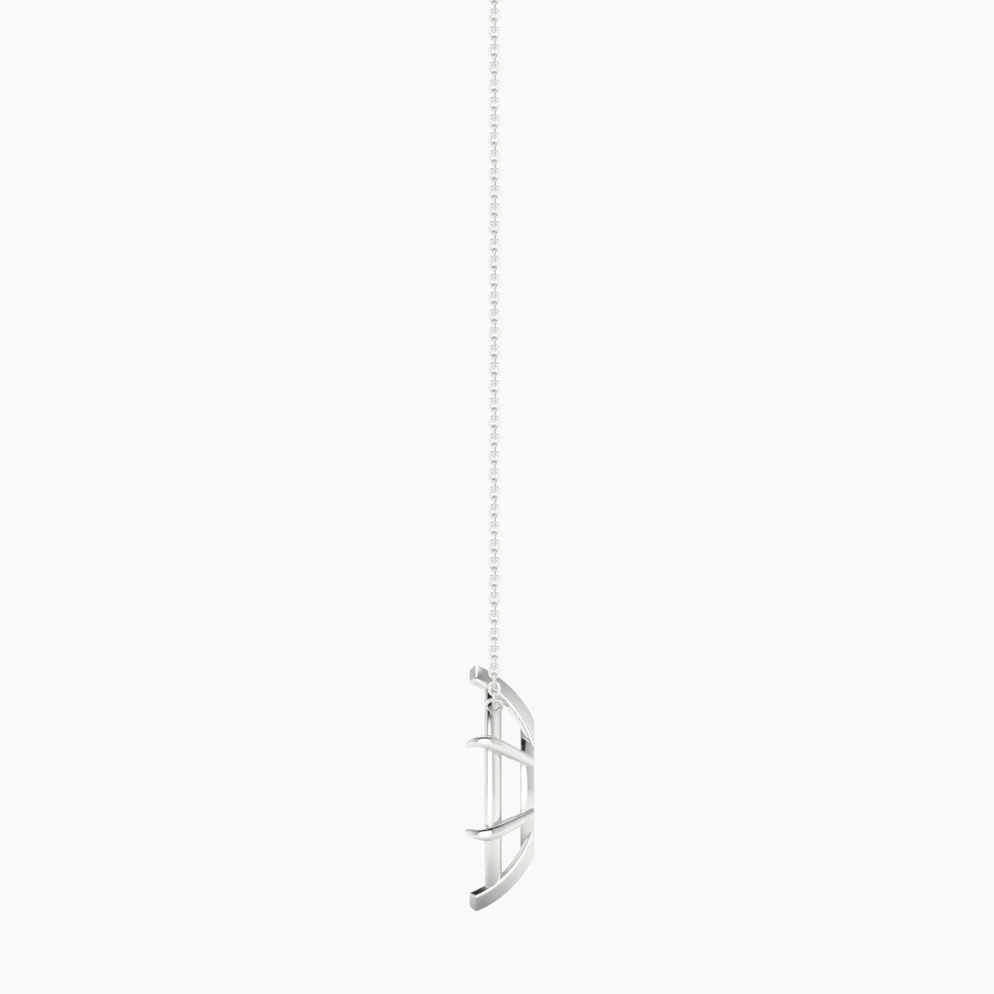 Solitaire | 18k White Gold 5-7.99 ct Marquise Cut Pendant Setting