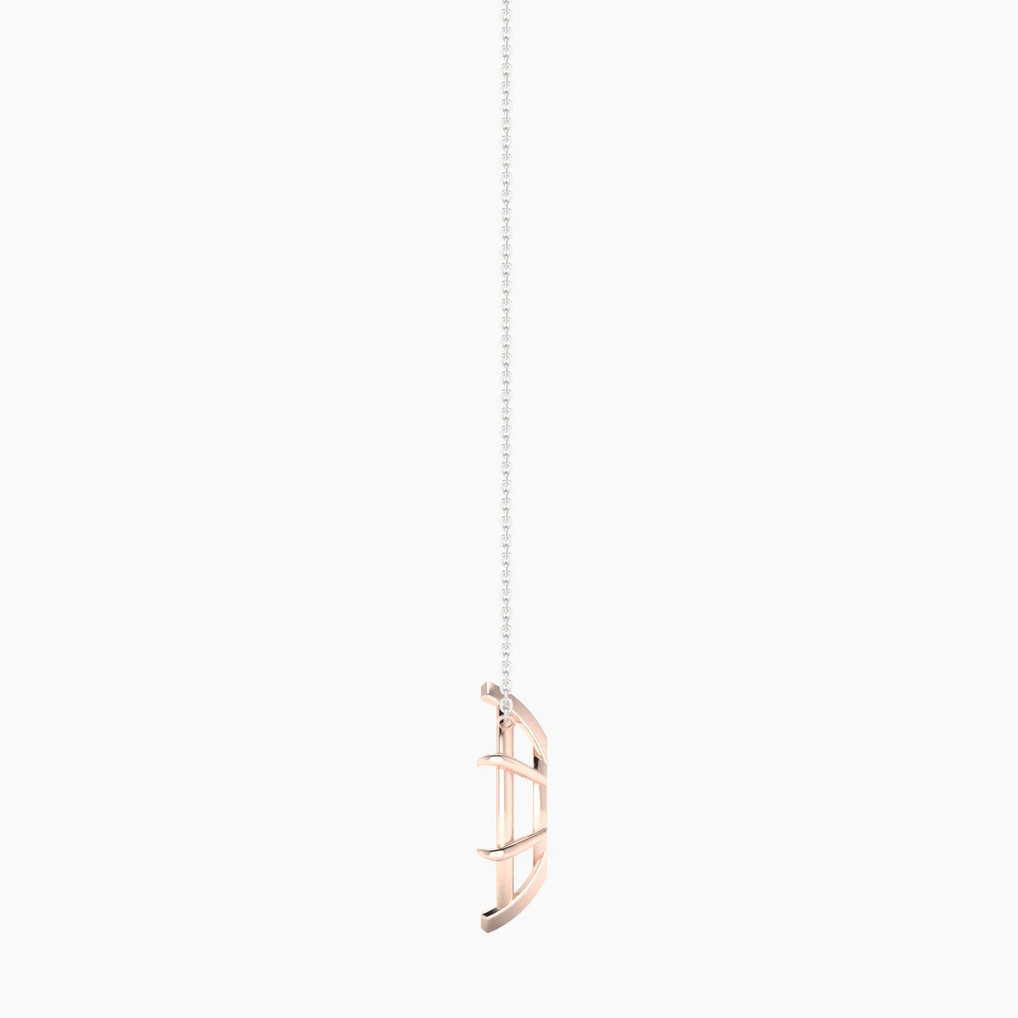 Solitaire | 18k White & Rose Gold 5-7.99 ct Marquise Cut Pendant Setting