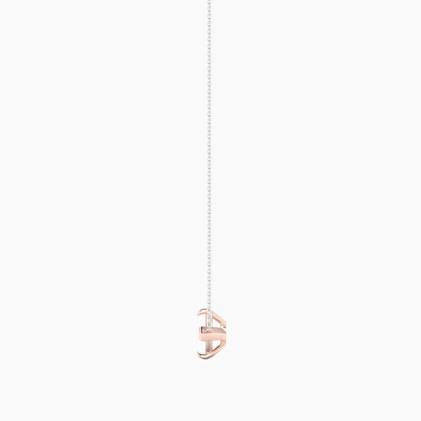 Solitaire | 18k White & Rose Gold 5-7.99 ct Marquise Cut Pendant Setting