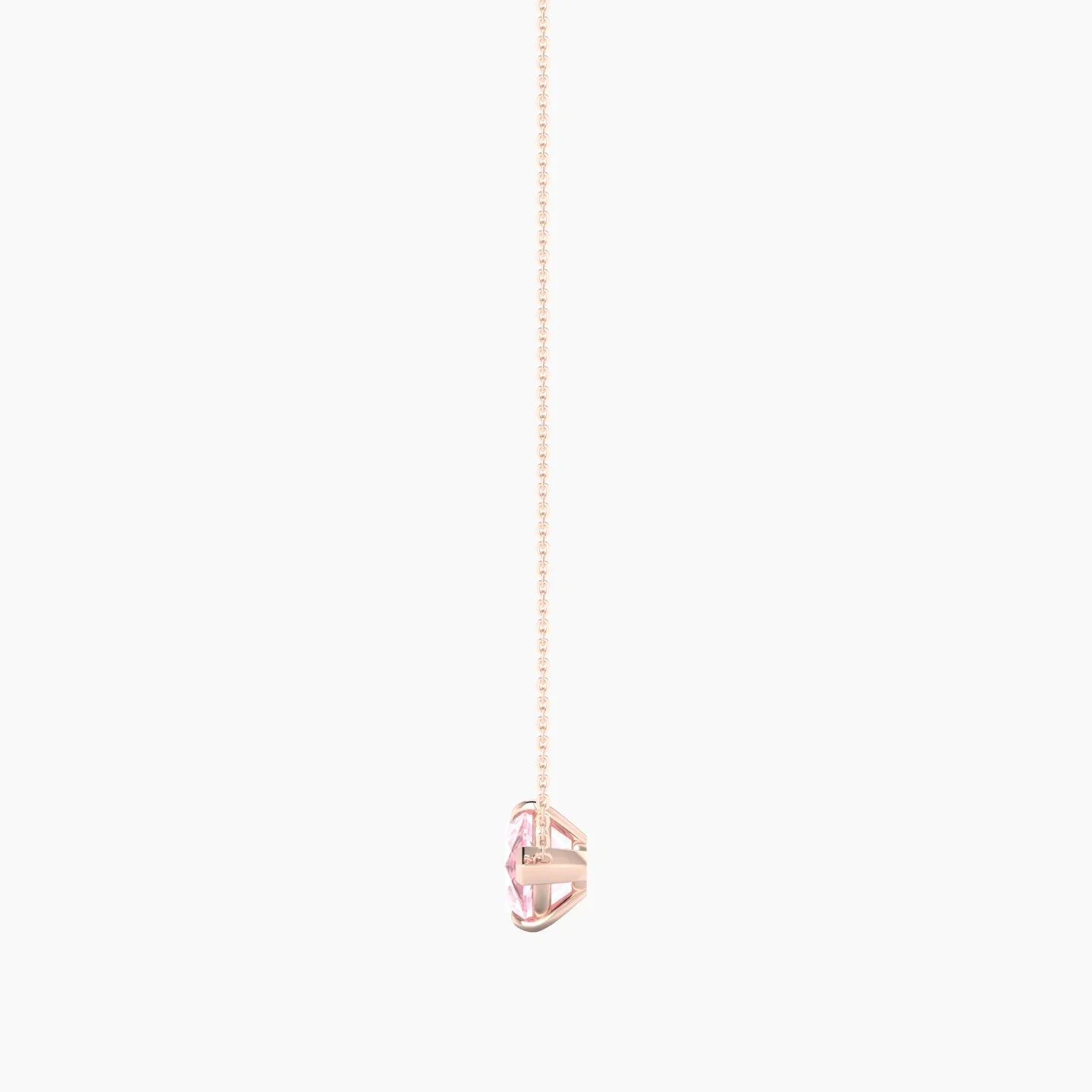 Solitaire | 18k Rose Gold 5 ct Pink Lab Diamond Marquise Cut Pendant