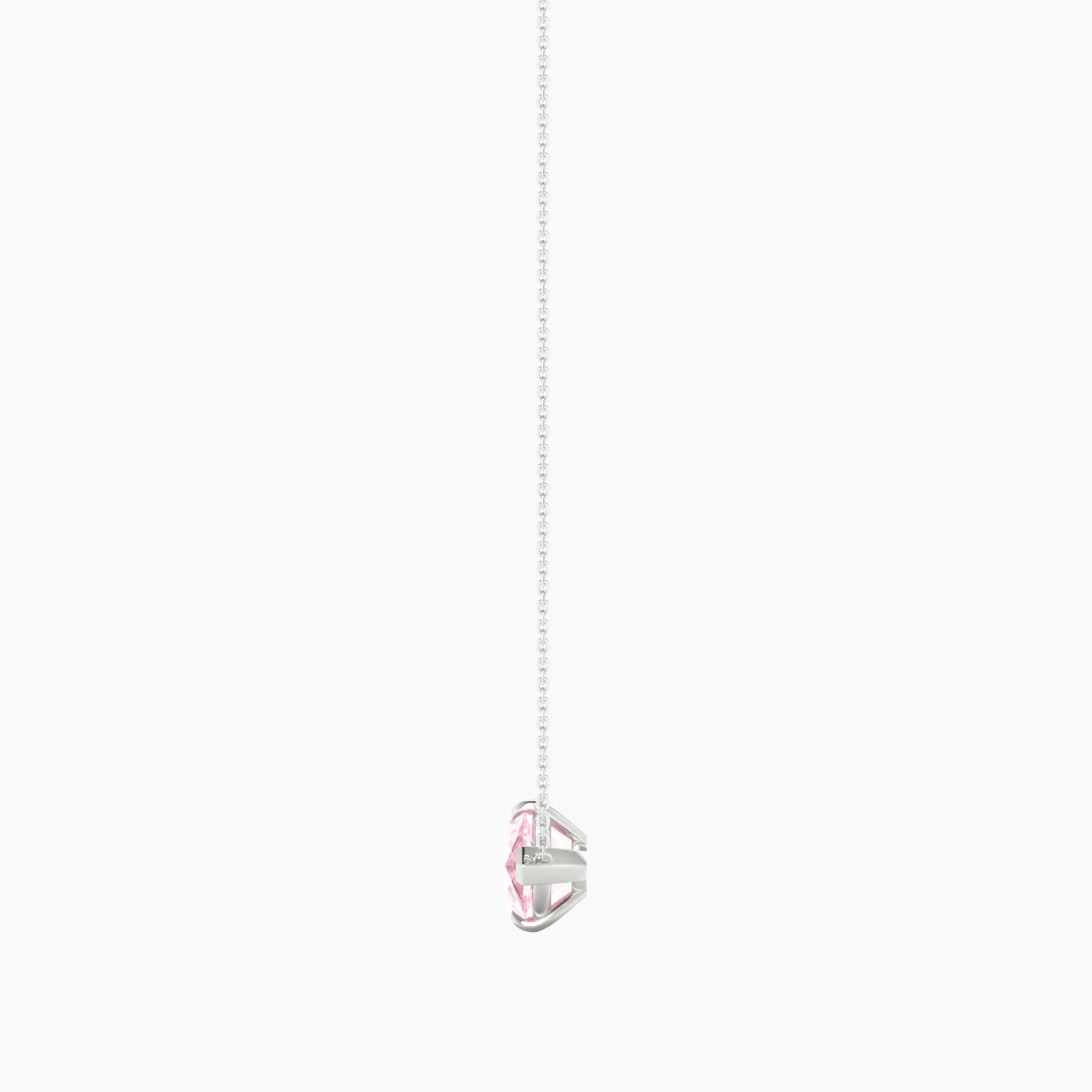 Solitaire | 18k White Gold 5 ct Pink Lab Diamond Marquise Cut Pendant