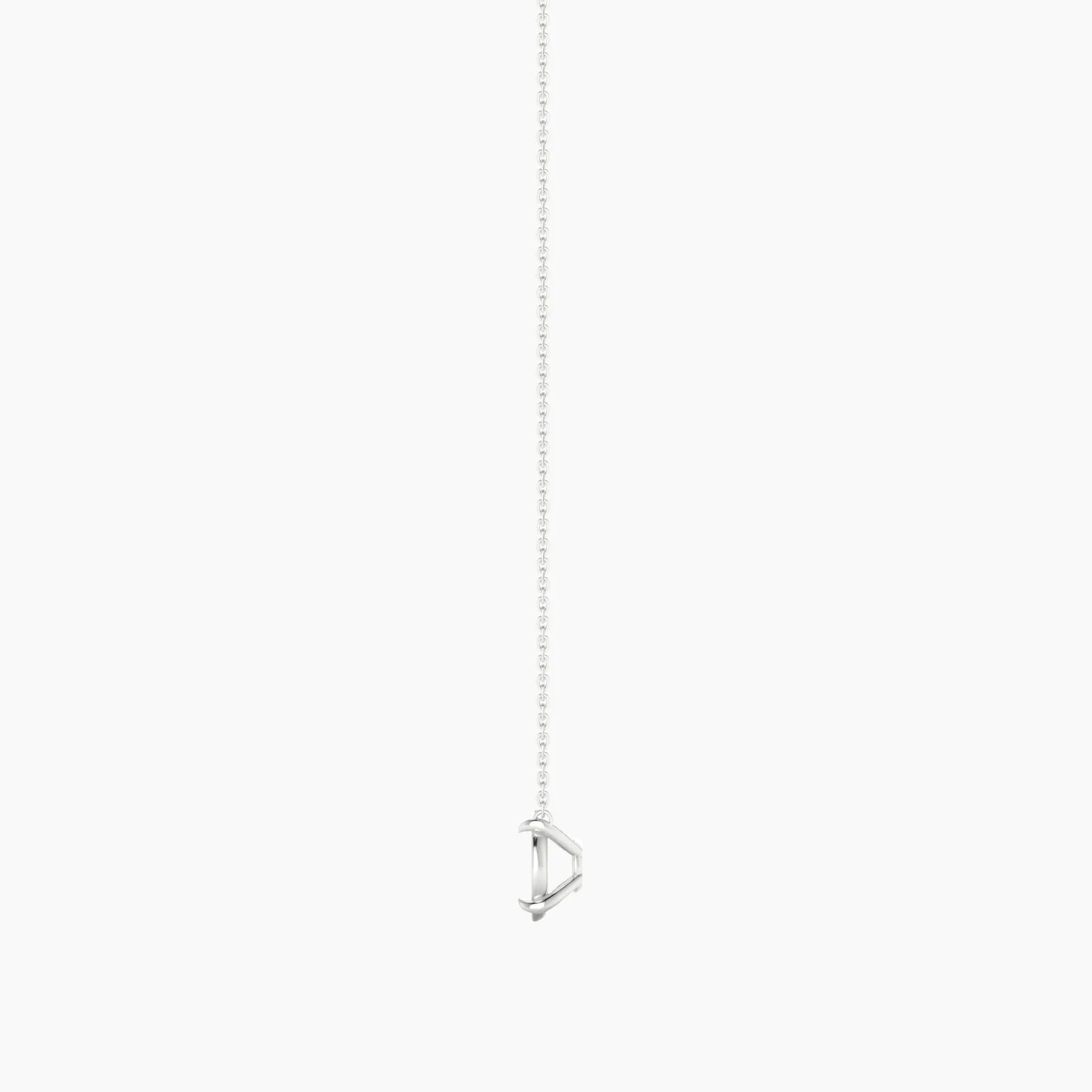 Solitaire | 18k White Gold 3-4.99 ct Oval Cut Pendant Setting