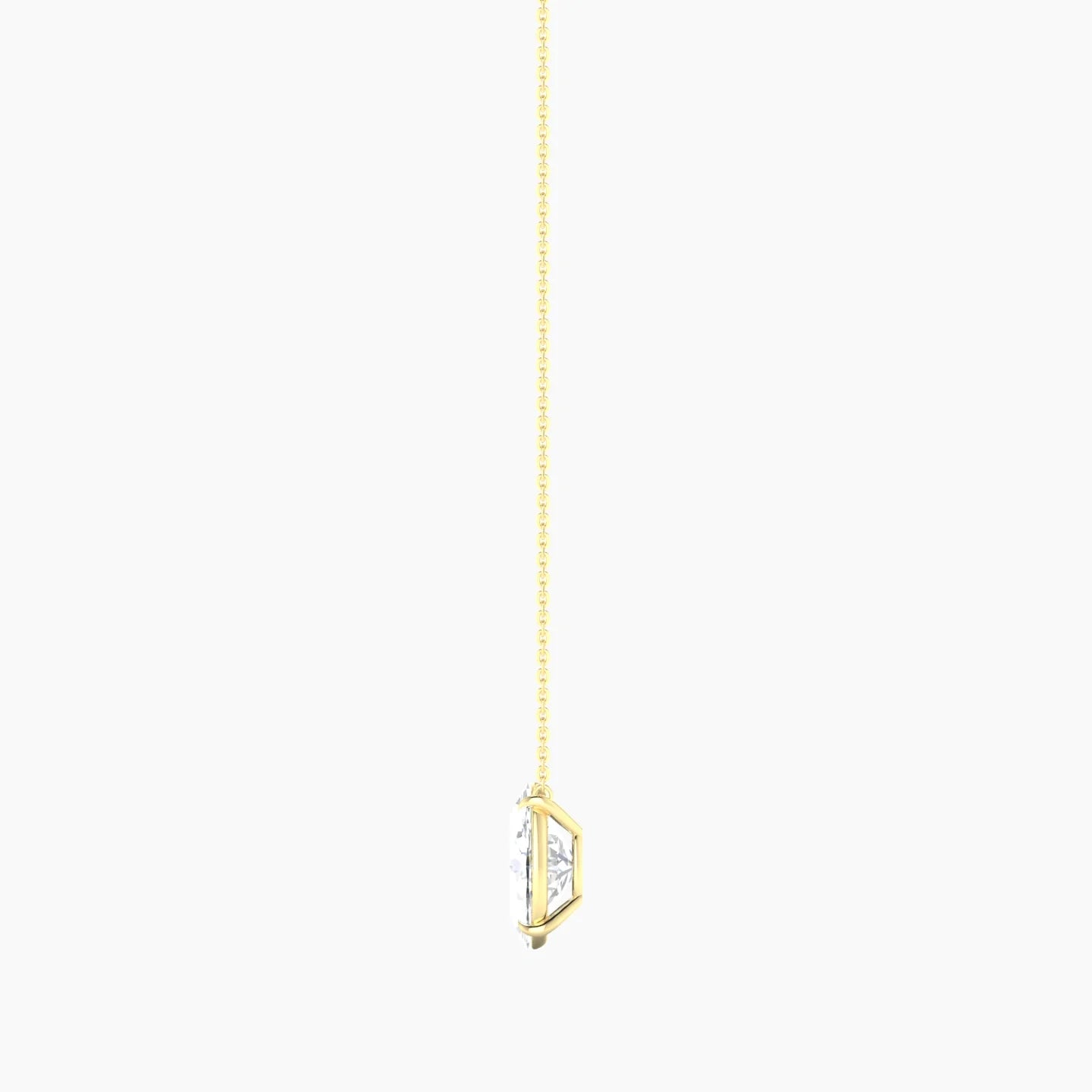 Solitaire | 18k Yellow Gold 3 ct Lab Diamond Oval Cut Pendant