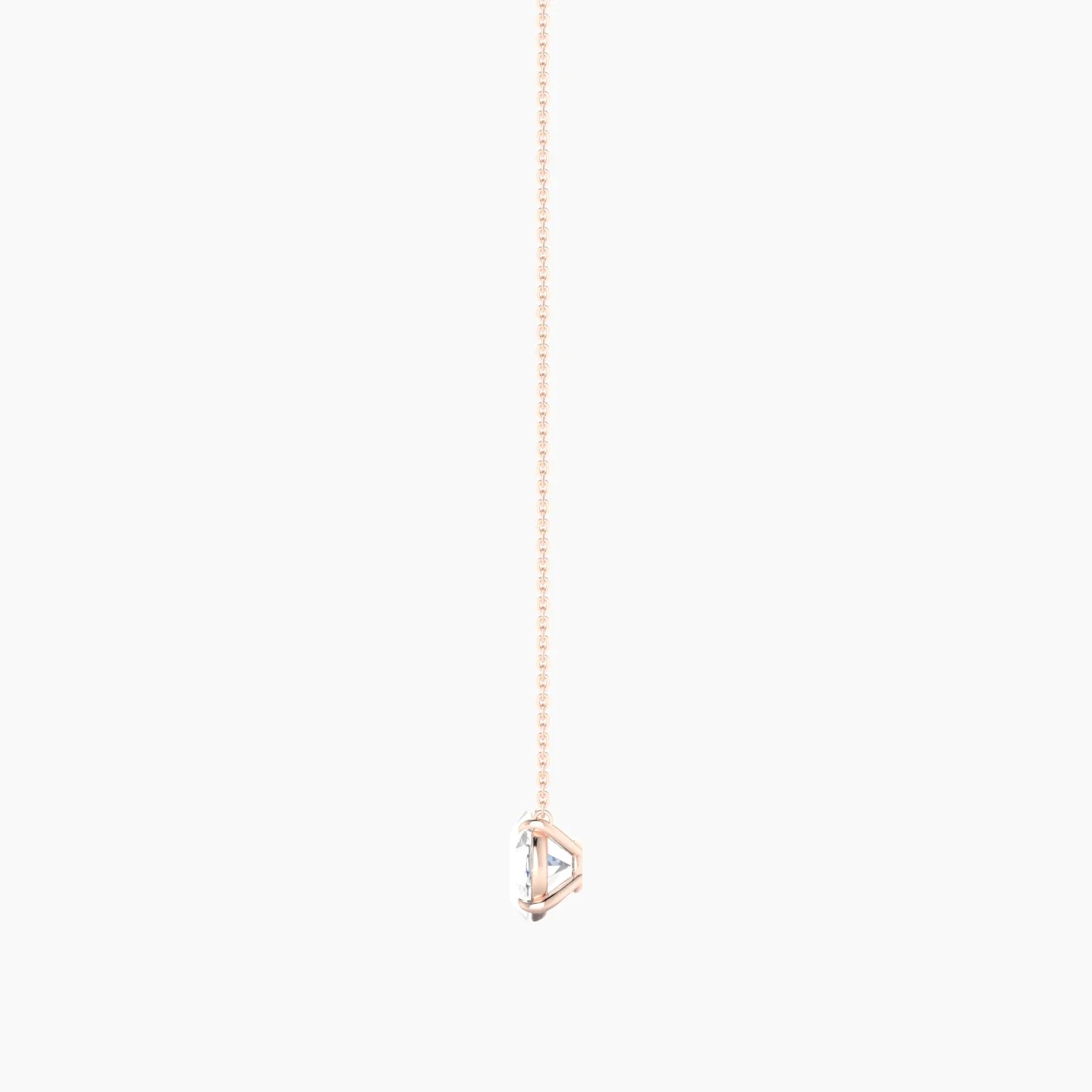 Solitaire | 18k Rose Gold 3 ct Lab Diamond Oval Cut Pendant