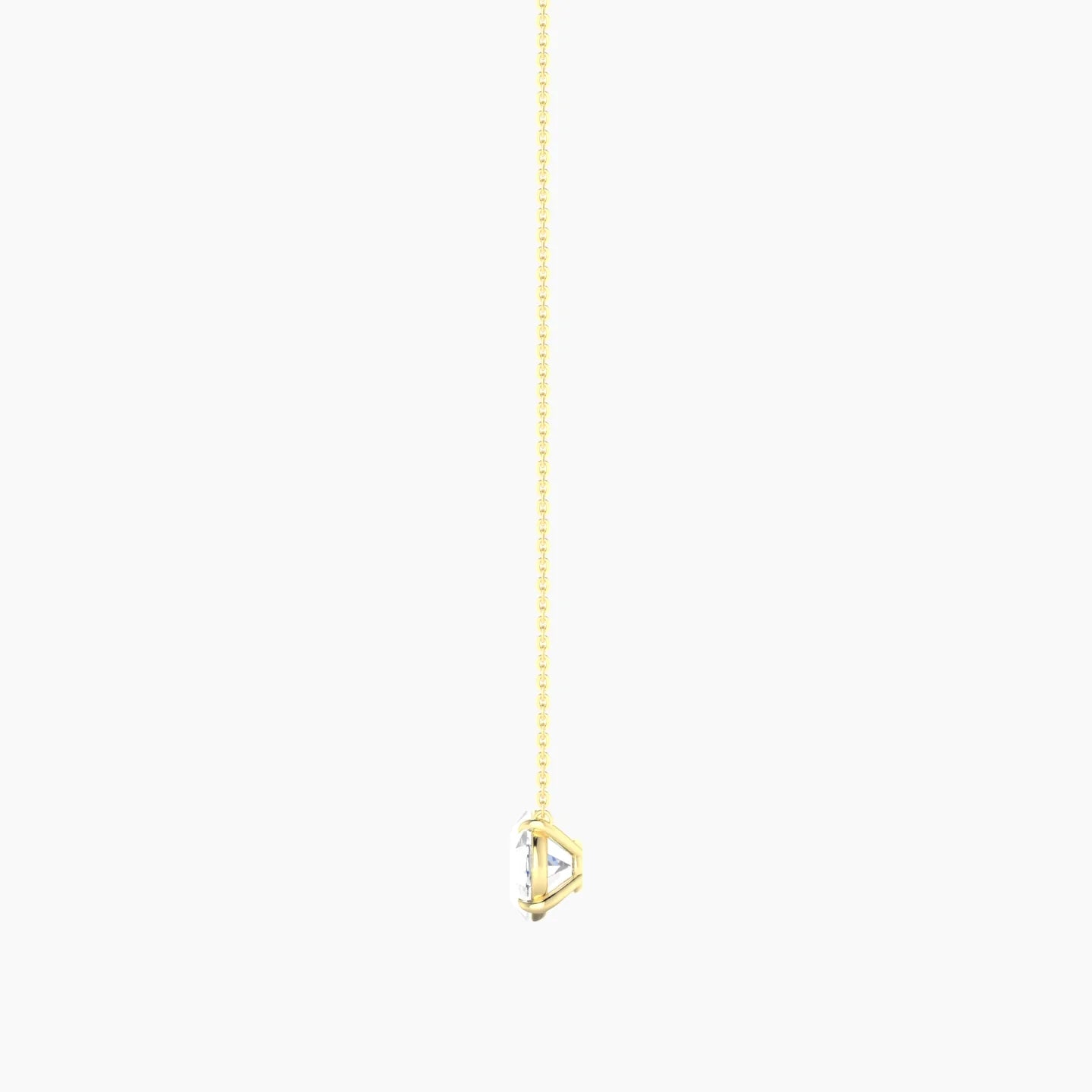 Solitaire | 18k Yellow Gold 3 ct Lab Diamond Oval Cut Pendant