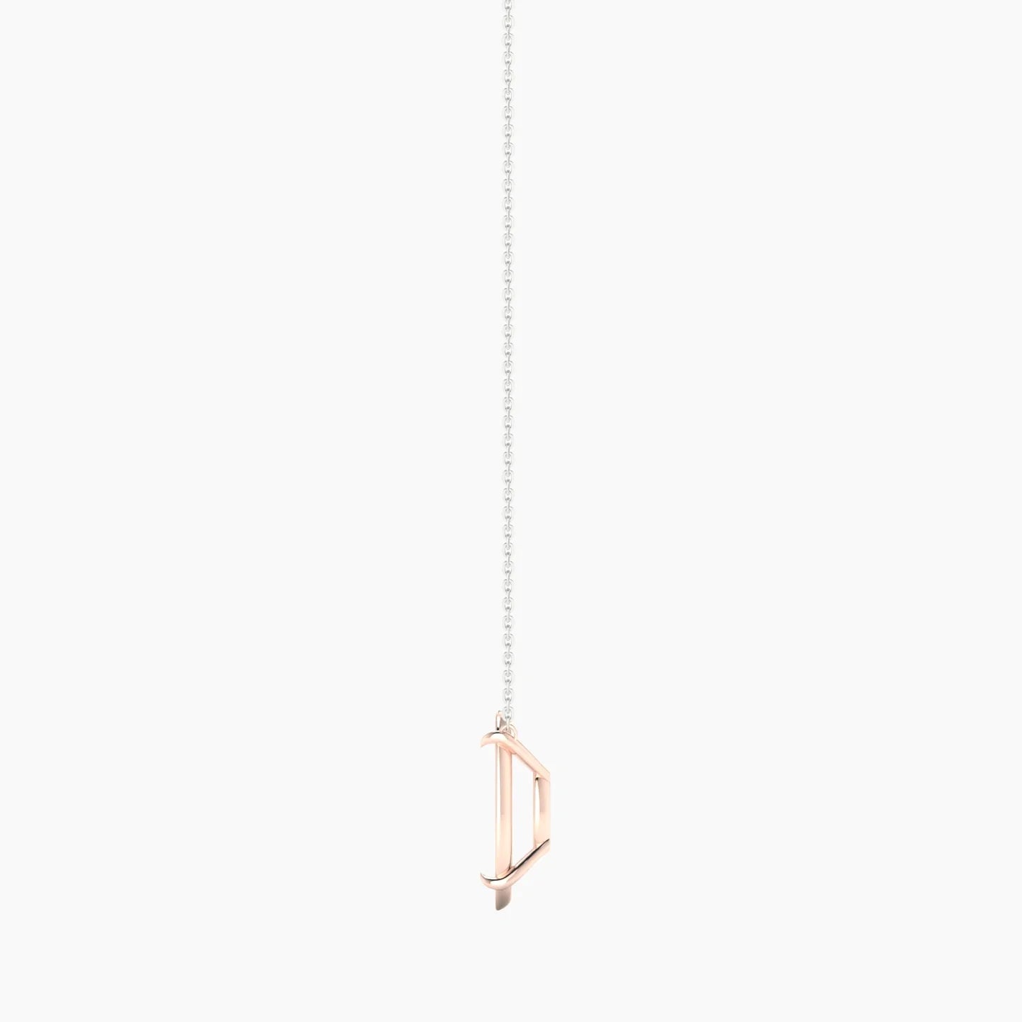 Solitaire | 18k White & Rose Gold 5-7.99 ct Oval Cut Pendant Setting
