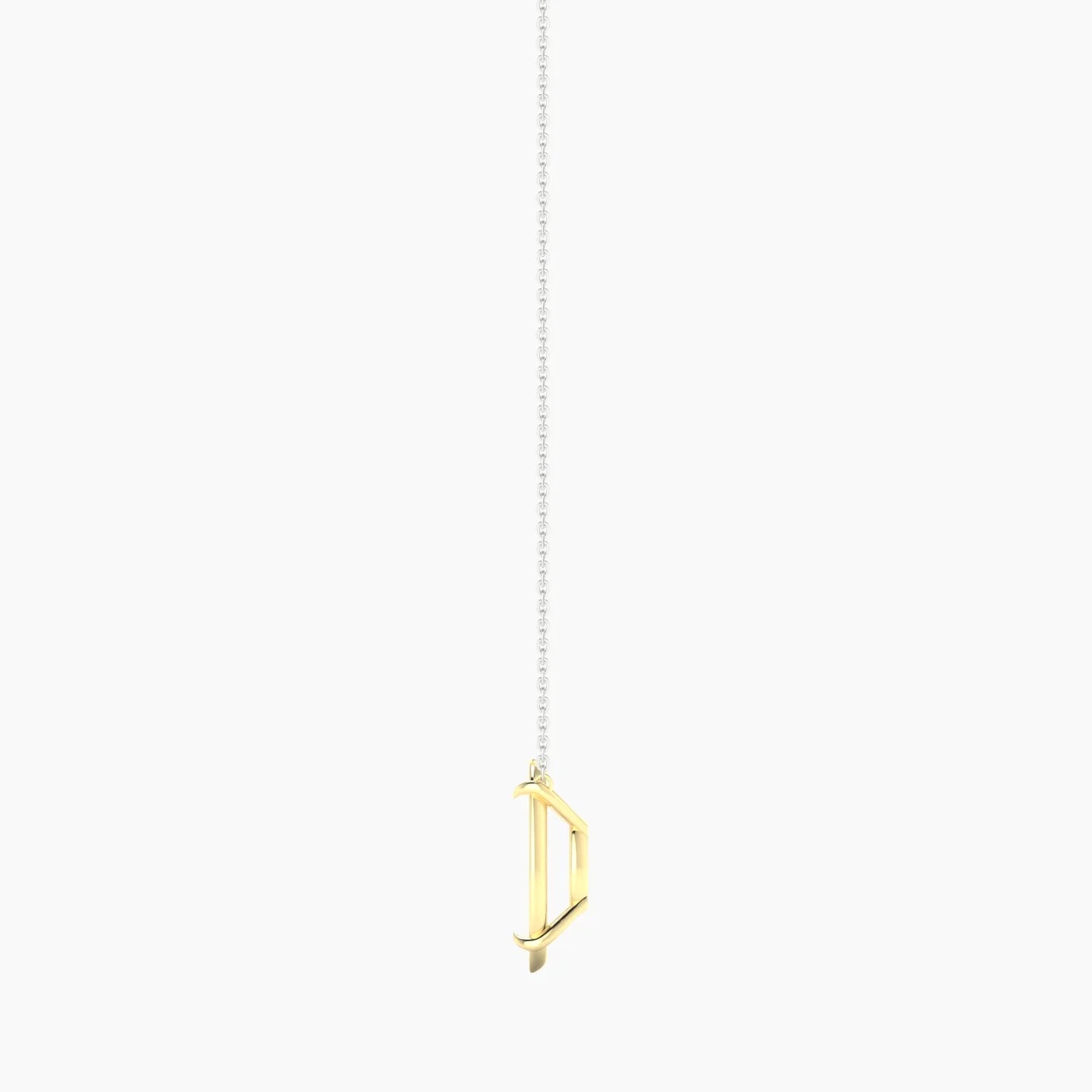 Solitaire | 18k White & Yellow Gold 5-7.99 ct Oval Cut Pendant Setting