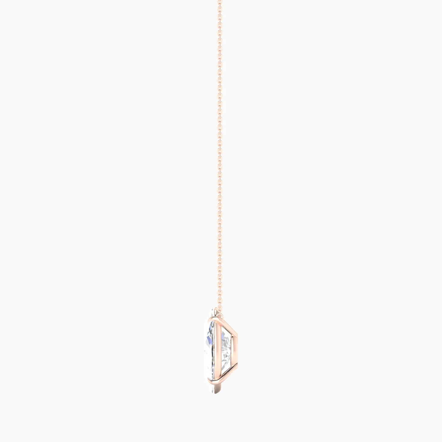Solitaire | 18k Rose Gold 5 ct Lab Diamond Oval Cut Pendant