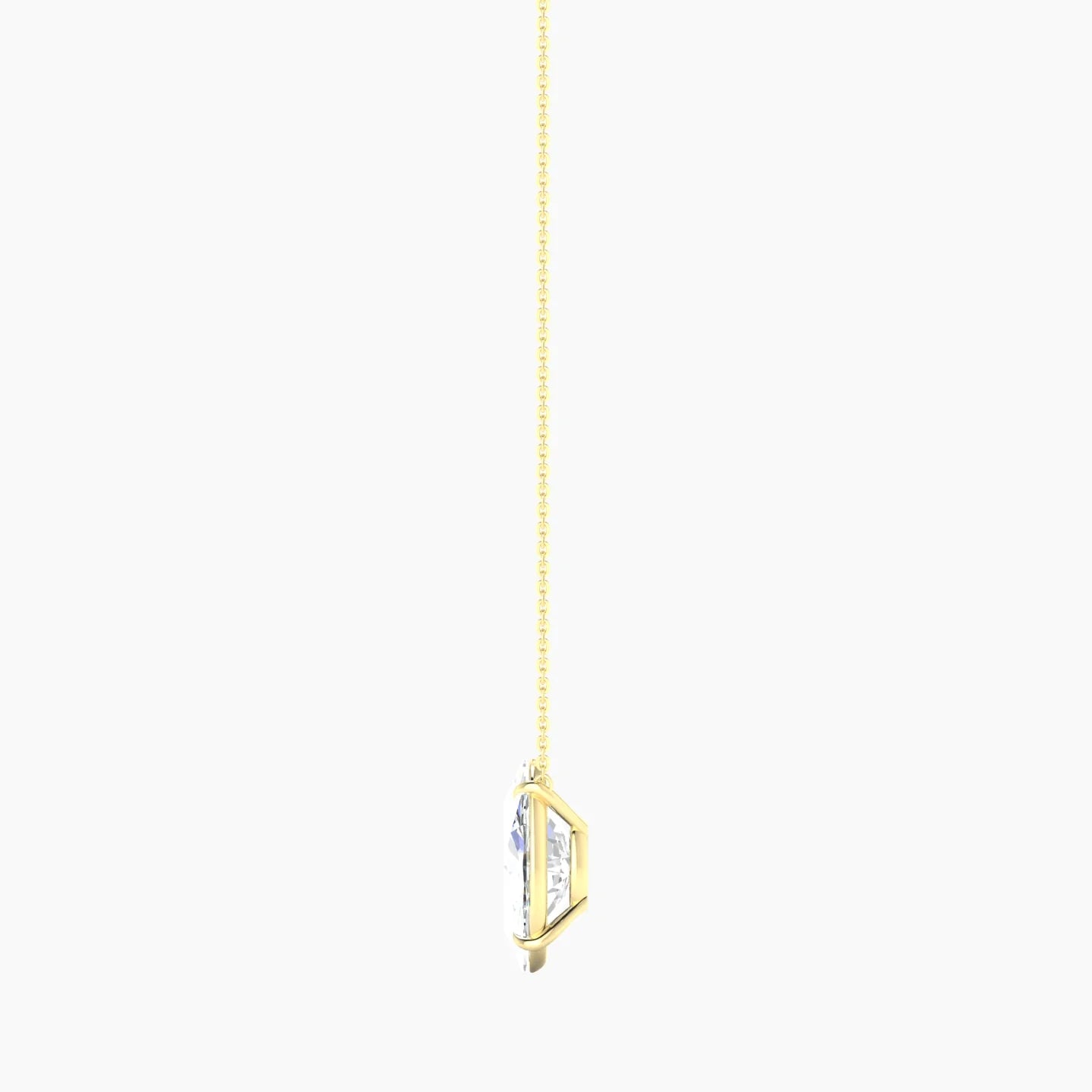 Solitaire | 18k Yellow Gold 5 ct Lab Diamond Oval Cut Pendant