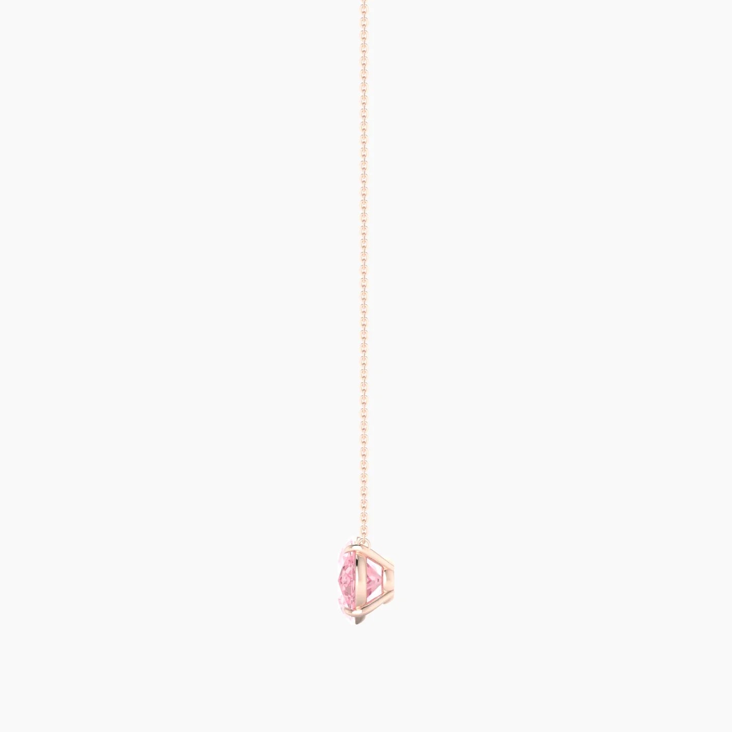 Solitaire | 18k Rose Gold 5 ct Pink Lab Diamond Oval Cut Pendant