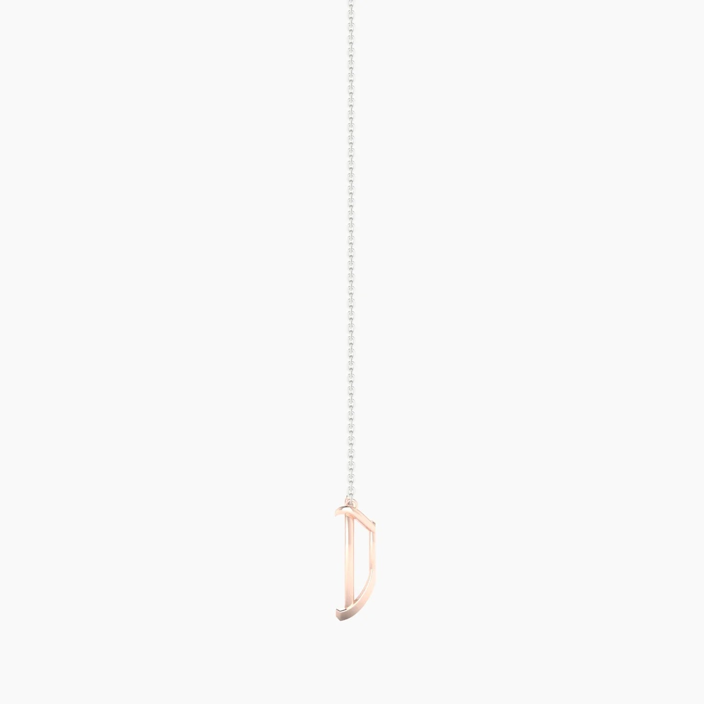 Solitaire | 18k White & Rose Gold 3-4.99 ct Pear Cut Pendant Setting