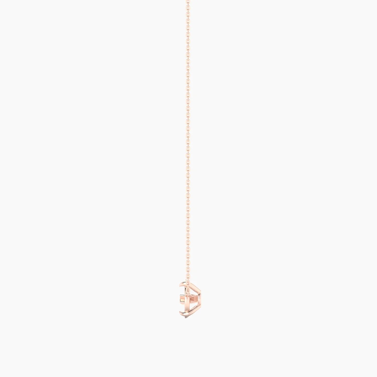 Solitaire | 18k Rose Gold 3-4.99 ct Pear Cut Pendant Setting