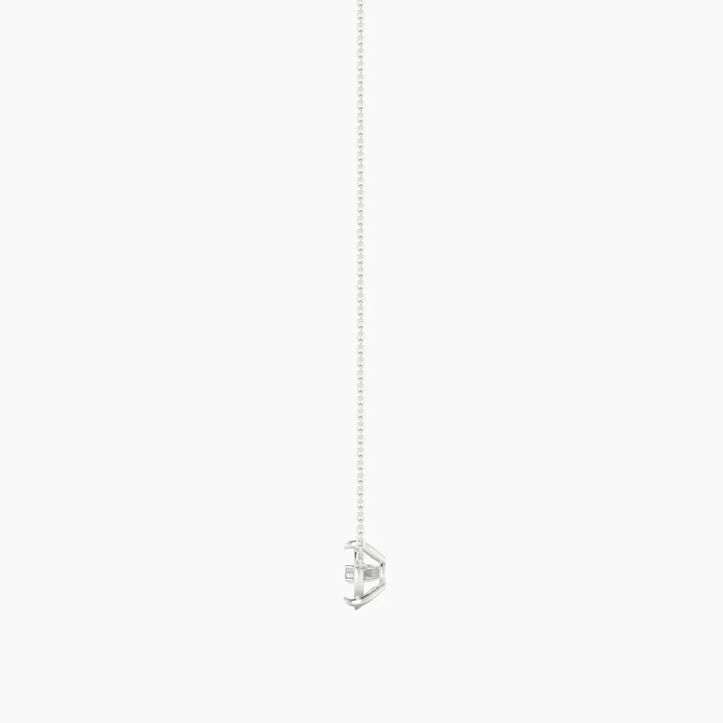 Solitaire | 18k White Gold 3-4.99 ct Pear Cut Pendant Setting